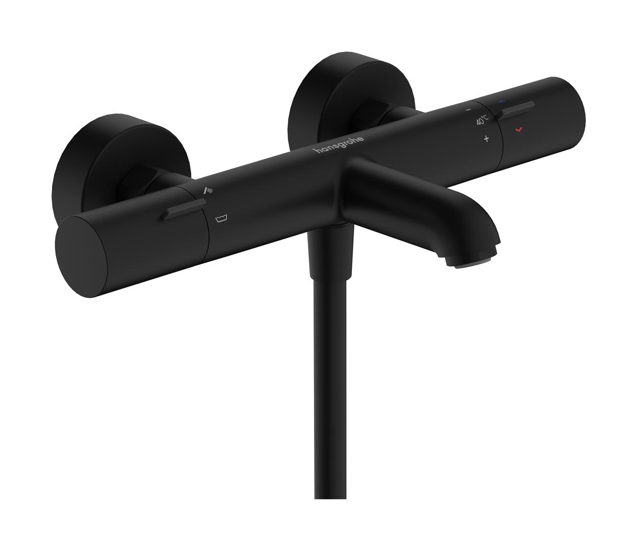 Hansgrohe Ecostat Fine baterie cadă-duș perete cu termostat negru 13325670
