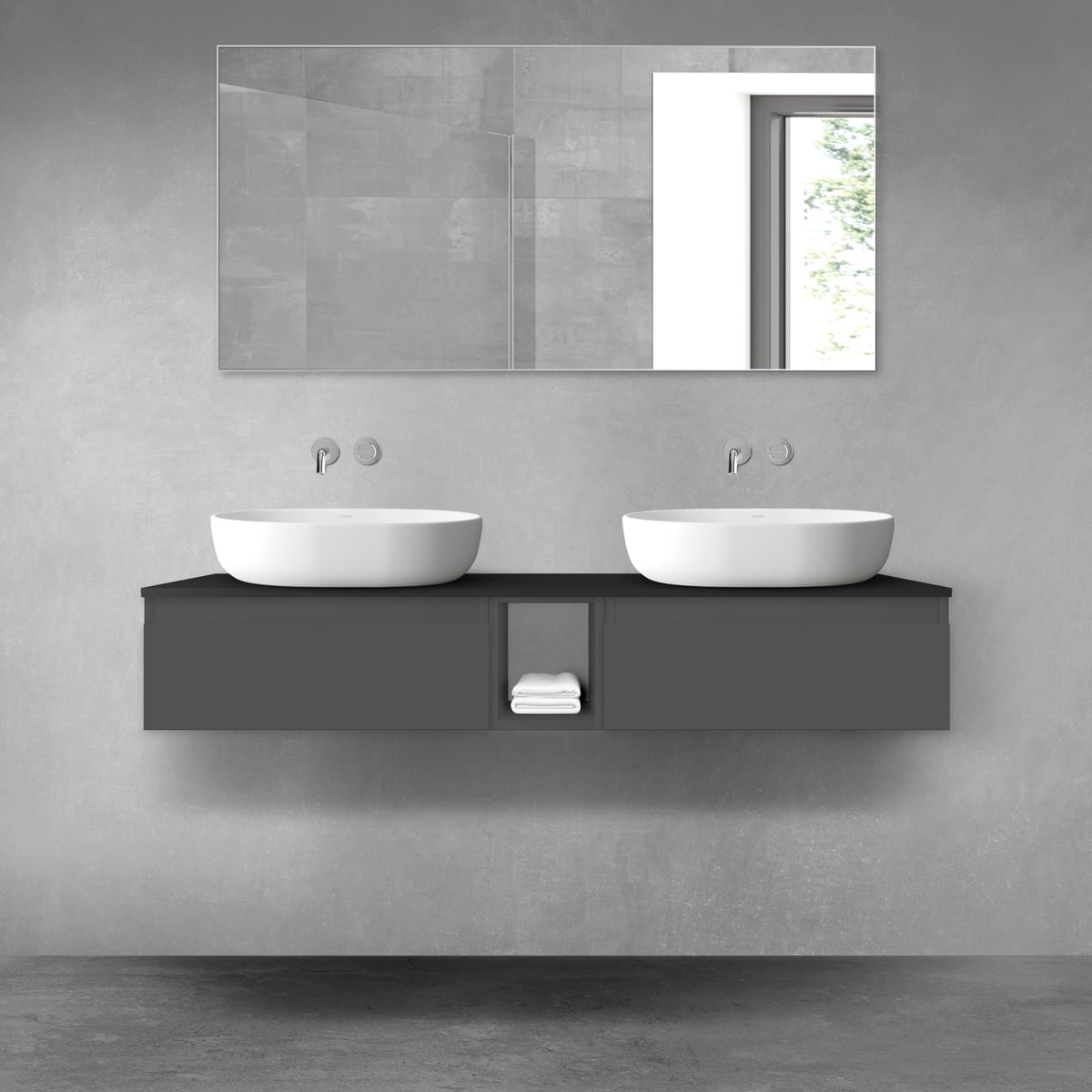 Set dulap Oltens Vernal 60009400, blat Oltens Vernal 63011300, 60020400