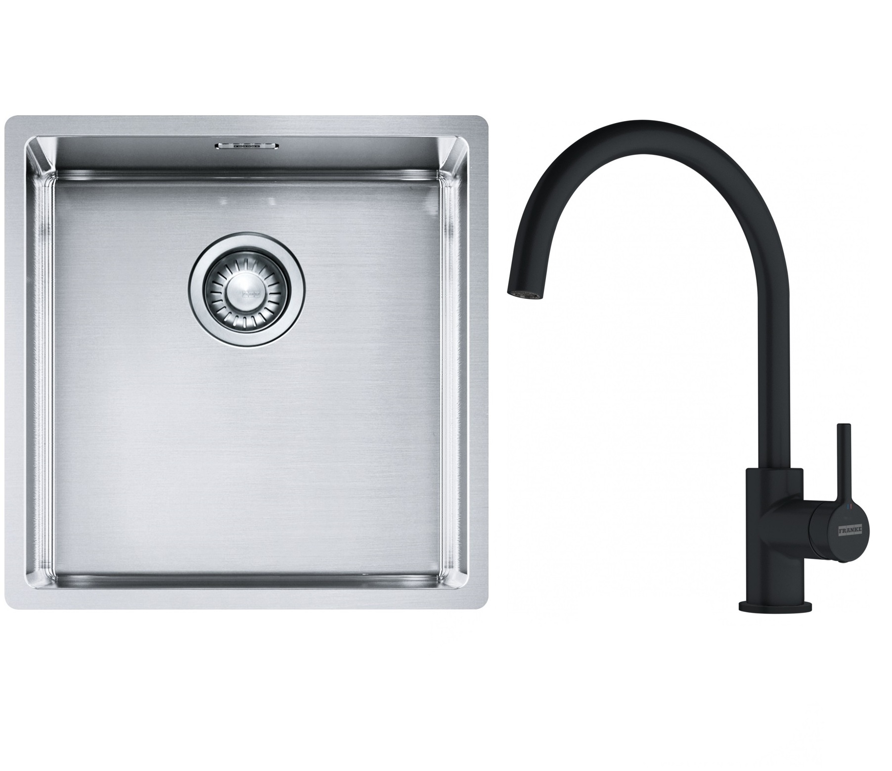 Set chiuveta din otel Franke Box 127.0453.654, baterie bucătărie Franke Lina 115.0626.019