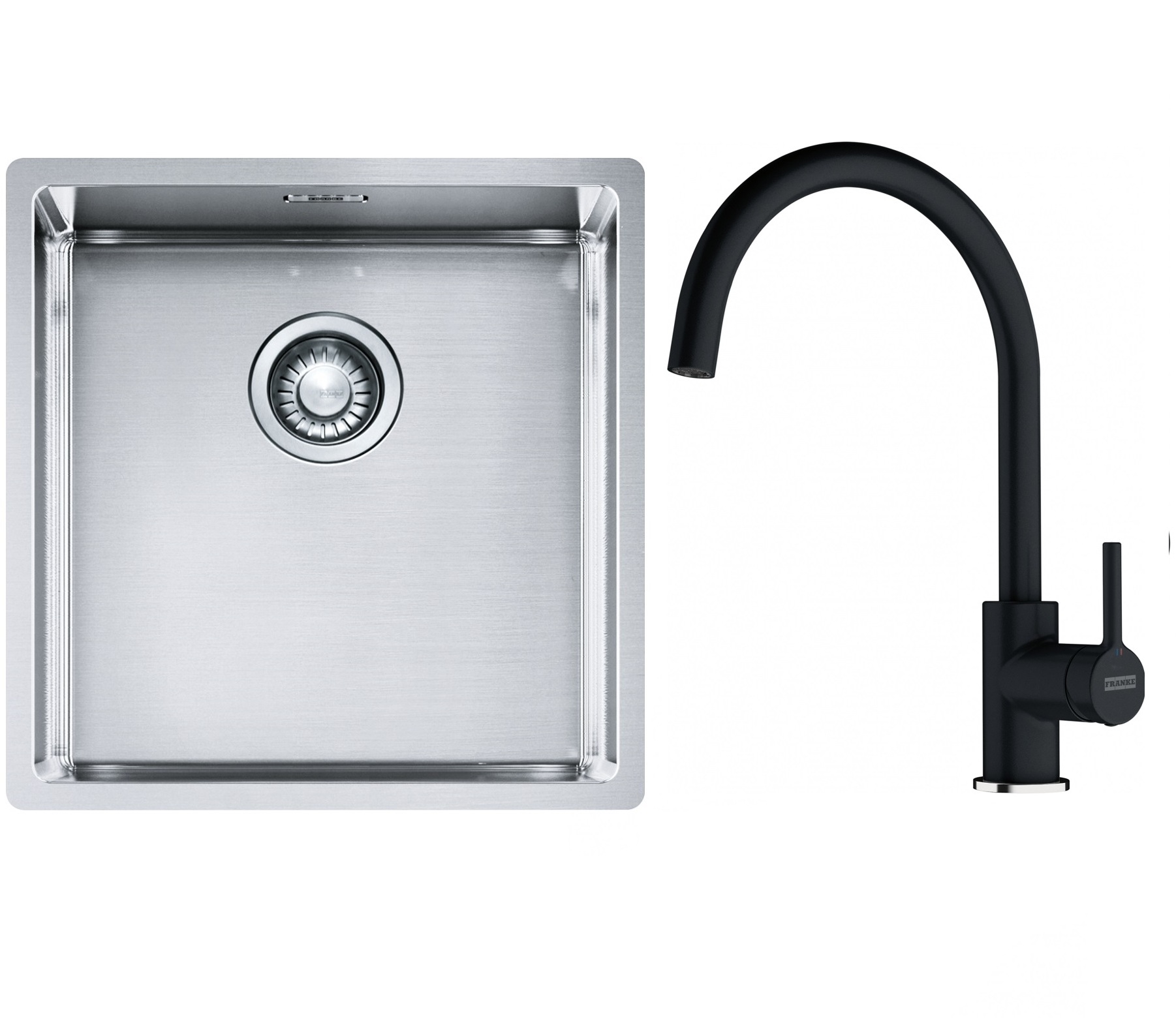 Set chiuveta din otel Franke Box 127.0453.654, baterie bucătărie Franke Lina 115.0626.020
