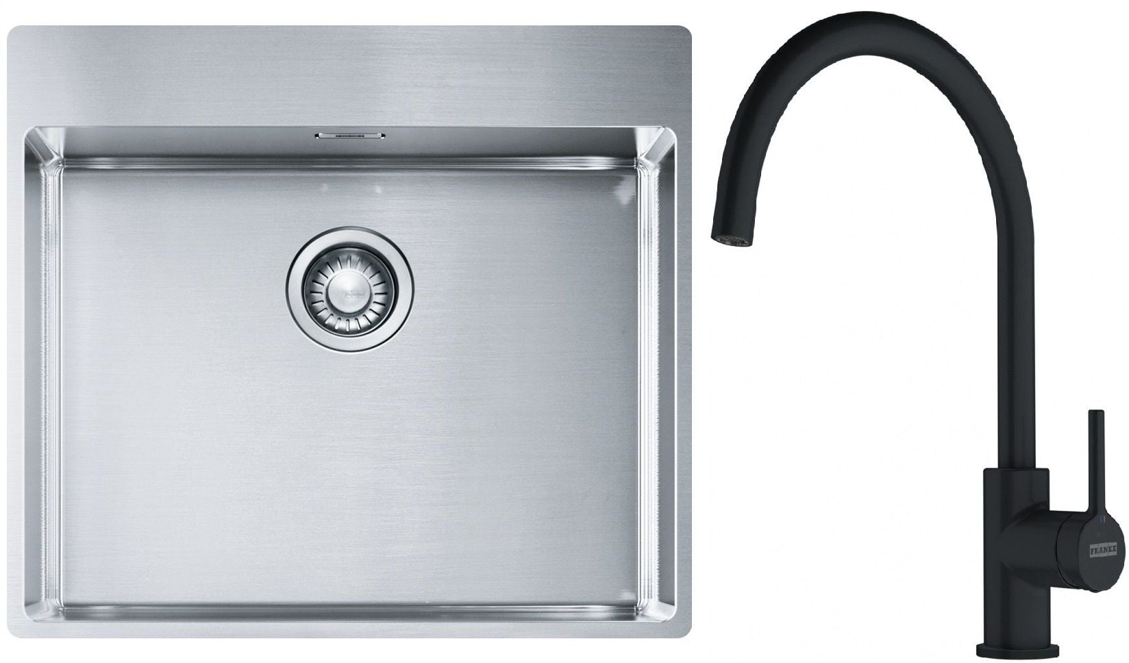 Set chiuveta din otel Franke Box 127.0369.295, baterie bucătărie Franke Lina 115.0626.019