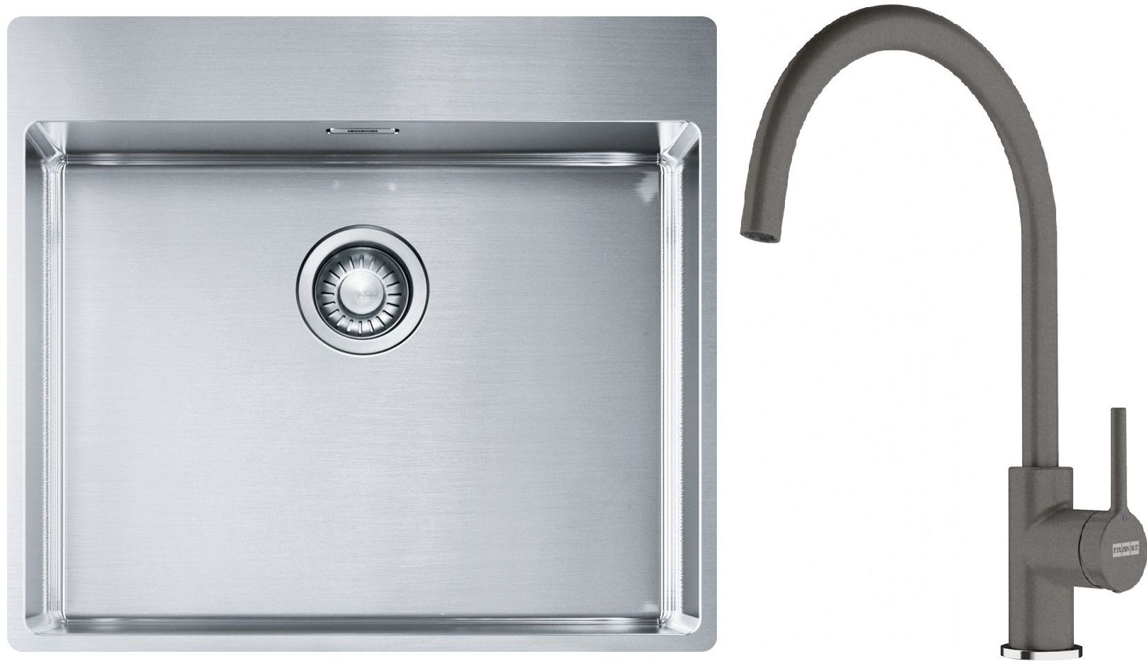 Set chiuveta din otel Franke Box 127.0369.295, baterie bucătărie Franke Lina 115.0626.022