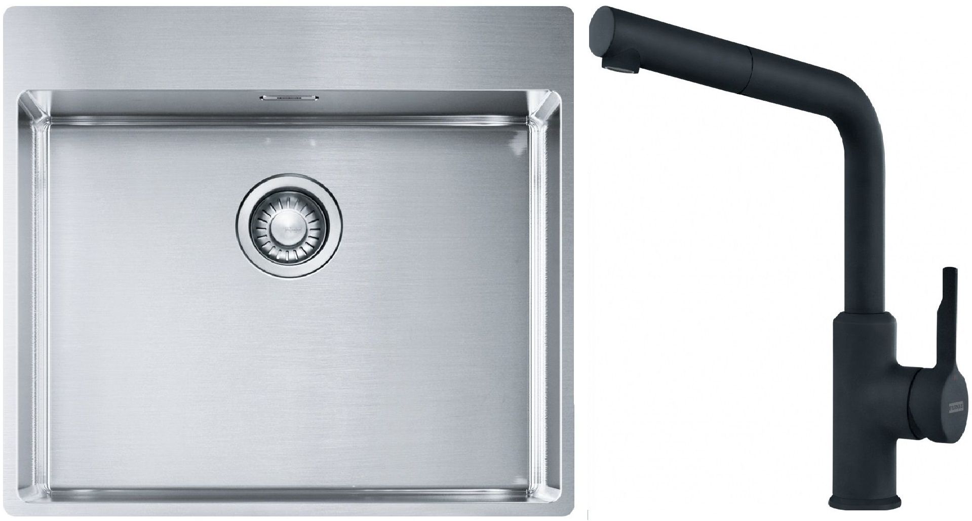 Set chiuveta din otel Franke Box 127.0369.295, baterie bucătărie Franke Urban 115.0627.523