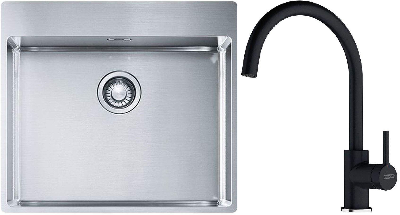 Set chiuveta din otel Franke Box 127.0369.295, baterie bucătărie Franke Lina 115.0626.020