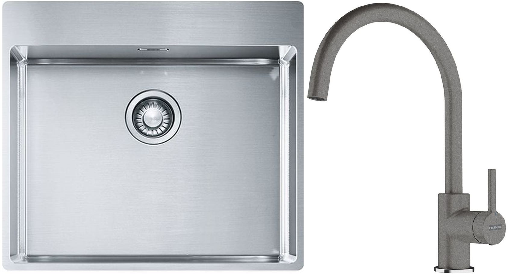 Set chiuveta din otel Franke Box 127.0369.295, baterie bucătărie Franke Lina 115.0626.022
