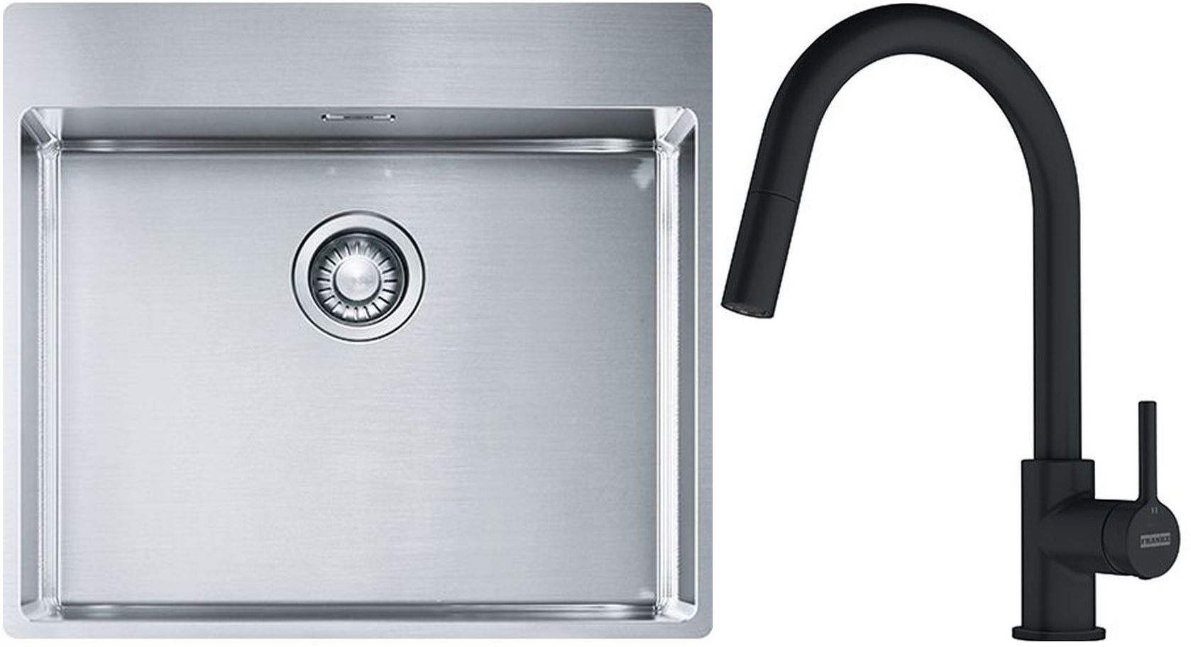 Set chiuveta din otel Franke Box 127.0369.295, baterie bucătărie Franke Lina 115.0626.053