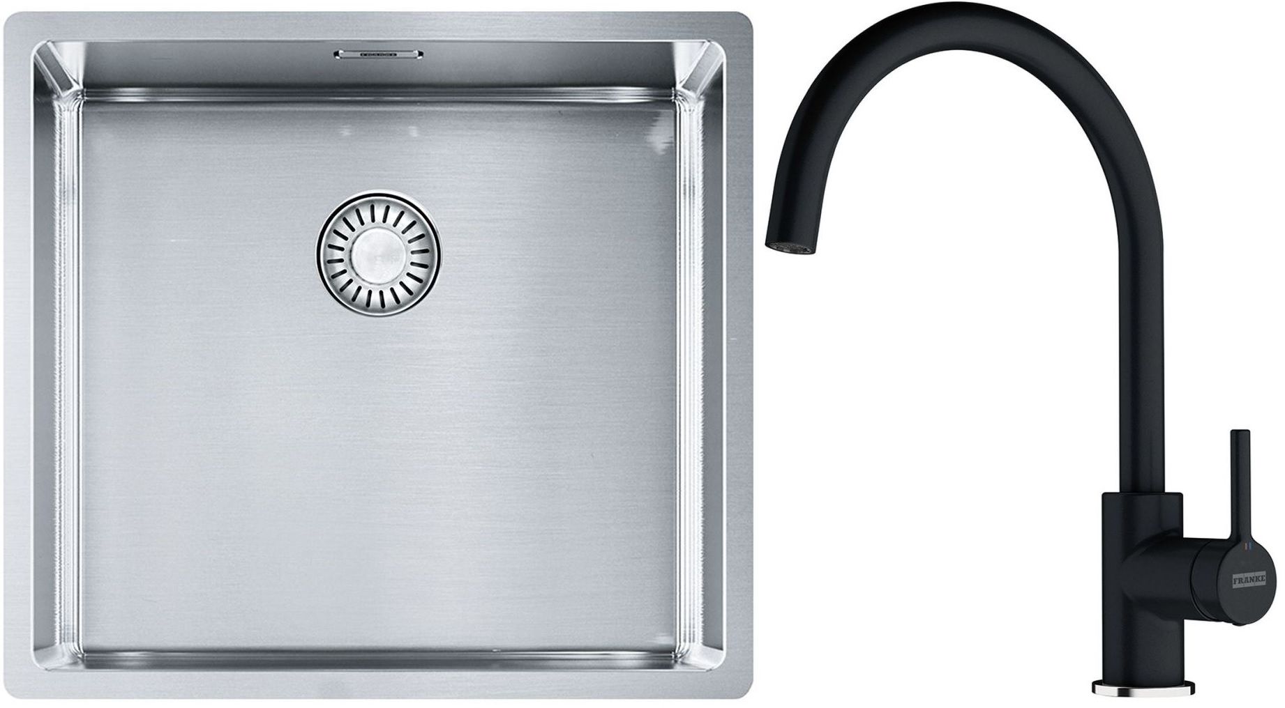 Set chiuveta din otel Franke Box 127.0453.655, baterie bucătărie Franke Lina 115.0626.020
