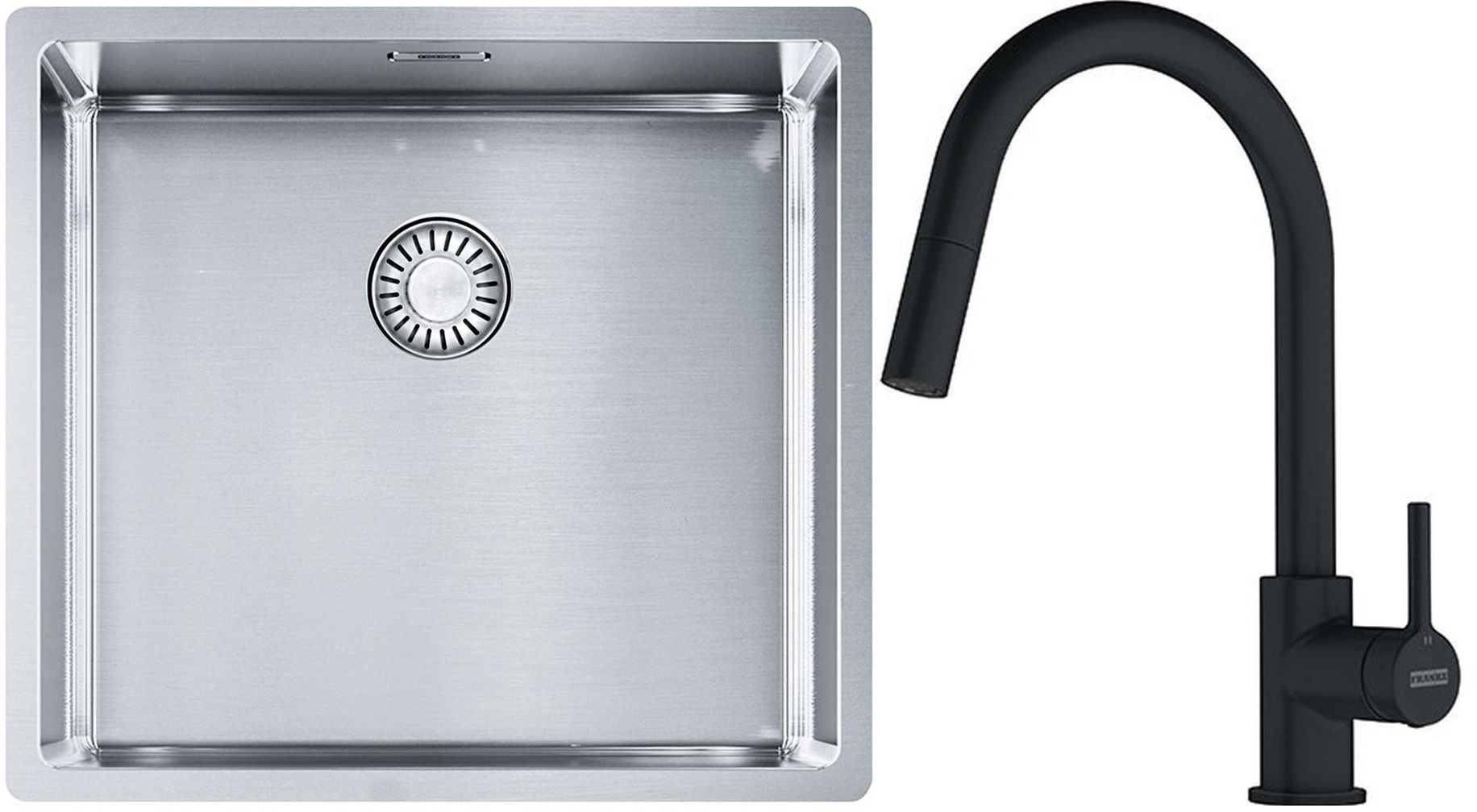 Set chiuveta din otel Franke Box 127.0453.655, baterie bucătărie Franke Lina 115.0626.053