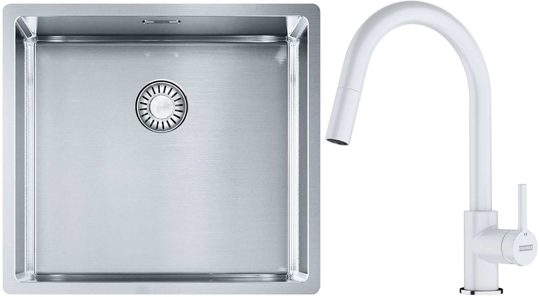 Set chiuveta din otel Franke Box 127.0453.655, baterie bucătărie Franke Lina 115.0626.081