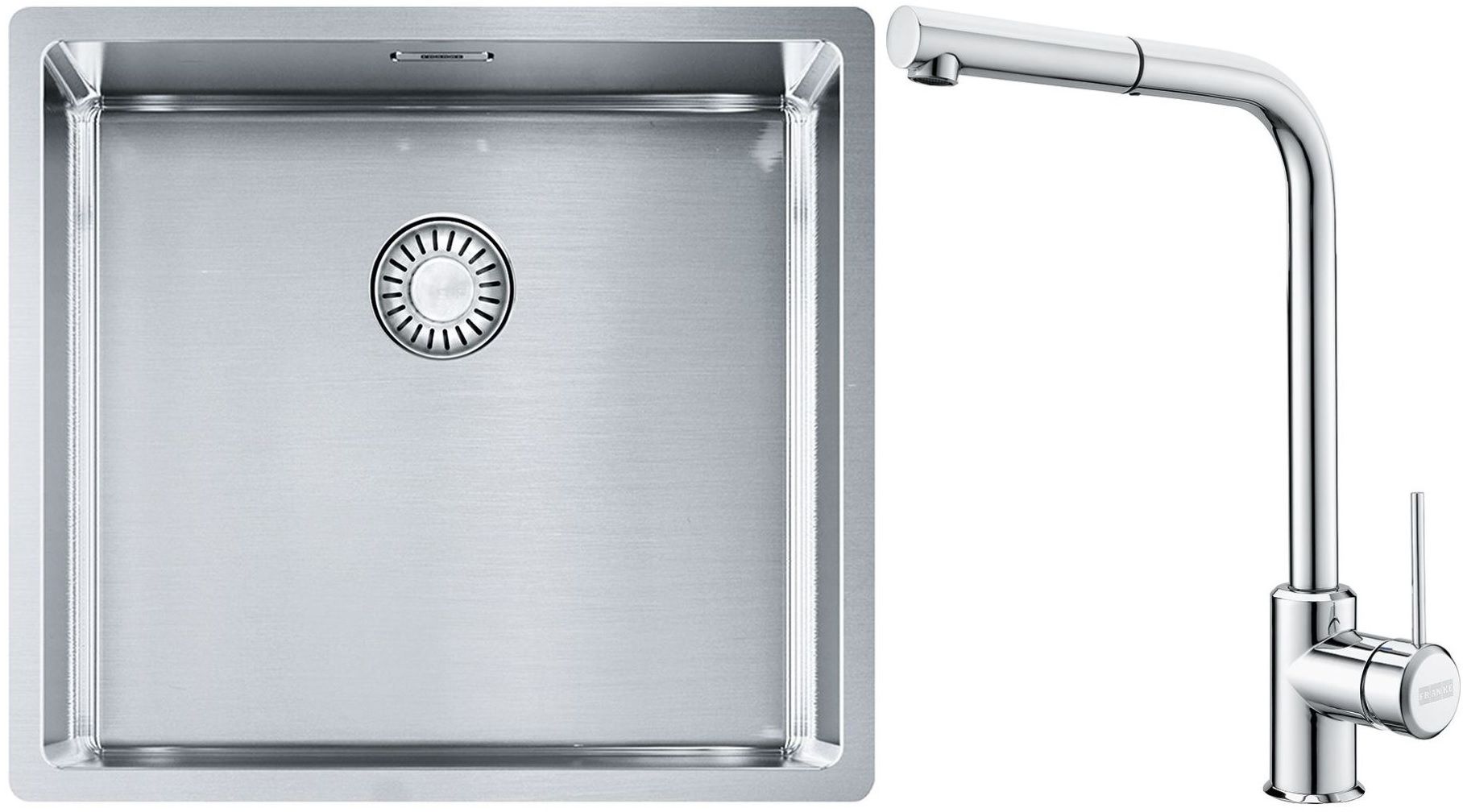 Set chiuveta din otel Franke Box 127.0453.655, baterie bucătărie Franke Sirius Side 115.0668.280