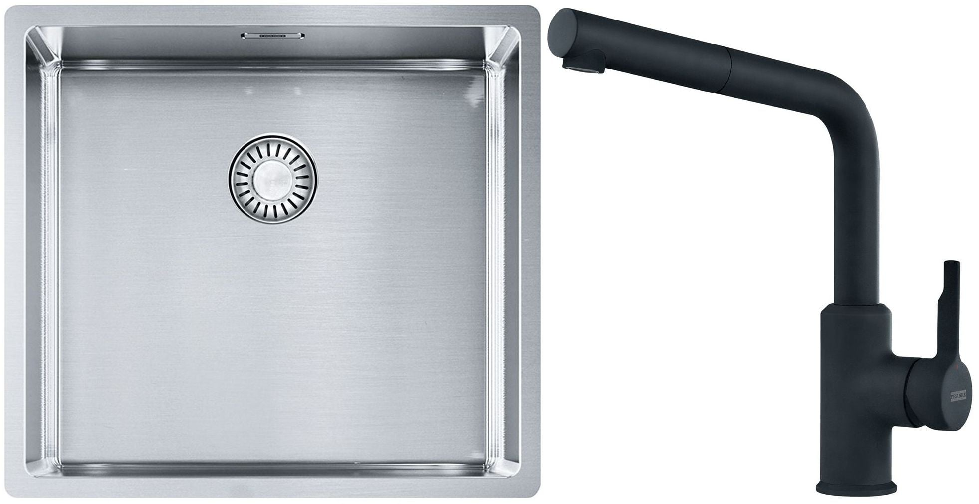 Set chiuveta din otel Franke Box 127.0453.655, baterie bucătărie Franke Urban 115.0627.523