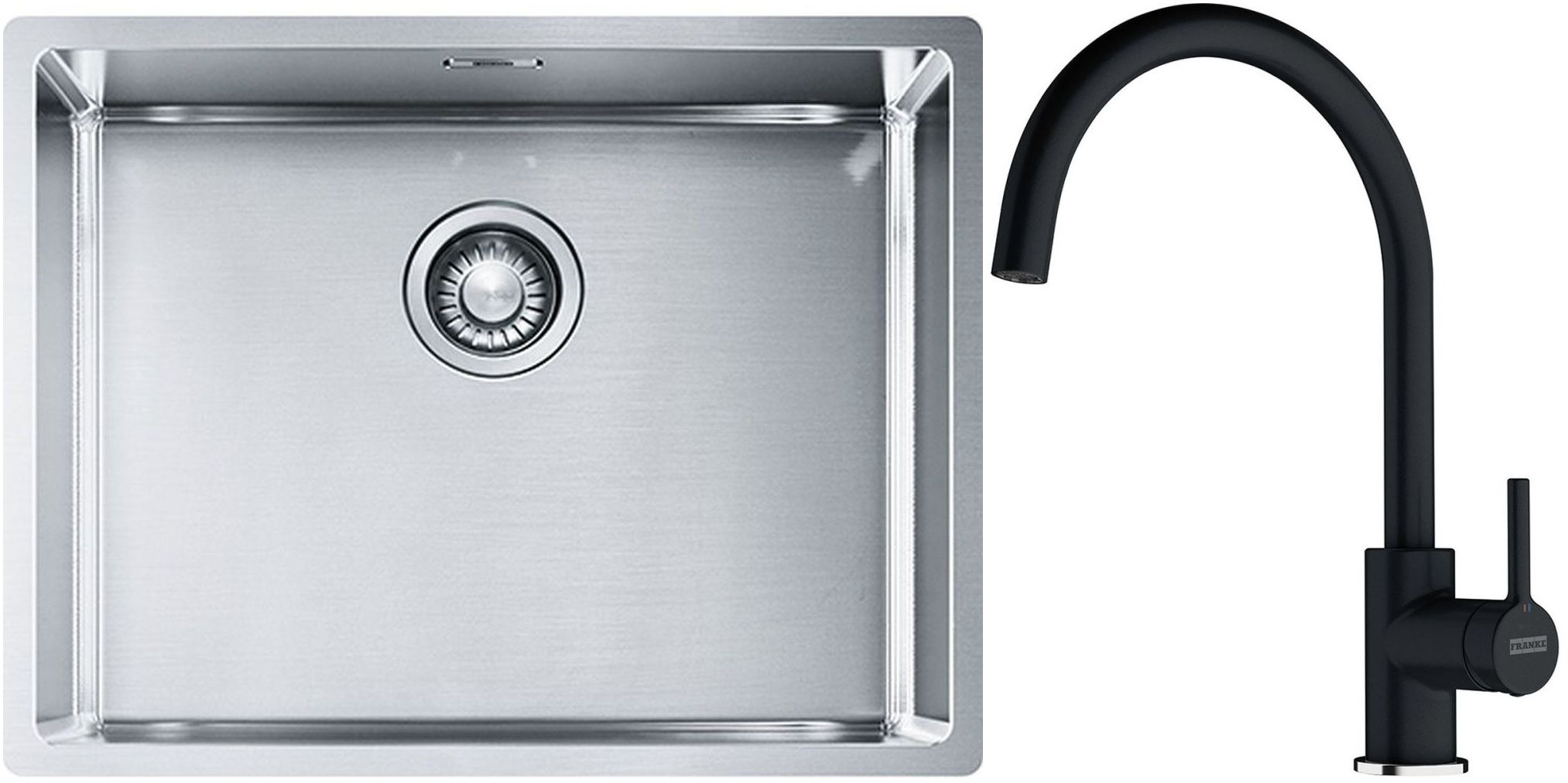 Set chiuveta din otel Franke Box 127.0453.660, baterie bucătărie Franke Lina 115.0626.020