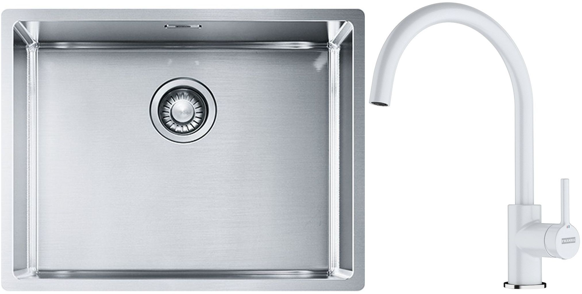 Set chiuveta din otel Franke Box 127.0453.660, baterie bucătărie Franke Lina 115.0626.024