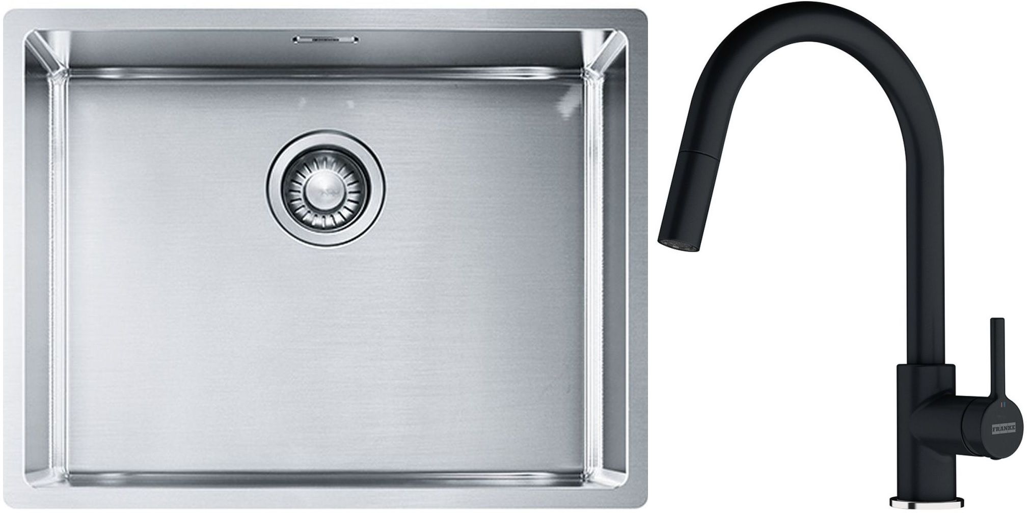 Set chiuveta din otel Franke Box 127.0453.660, baterie bucătărie Franke Lina 115.0626.055