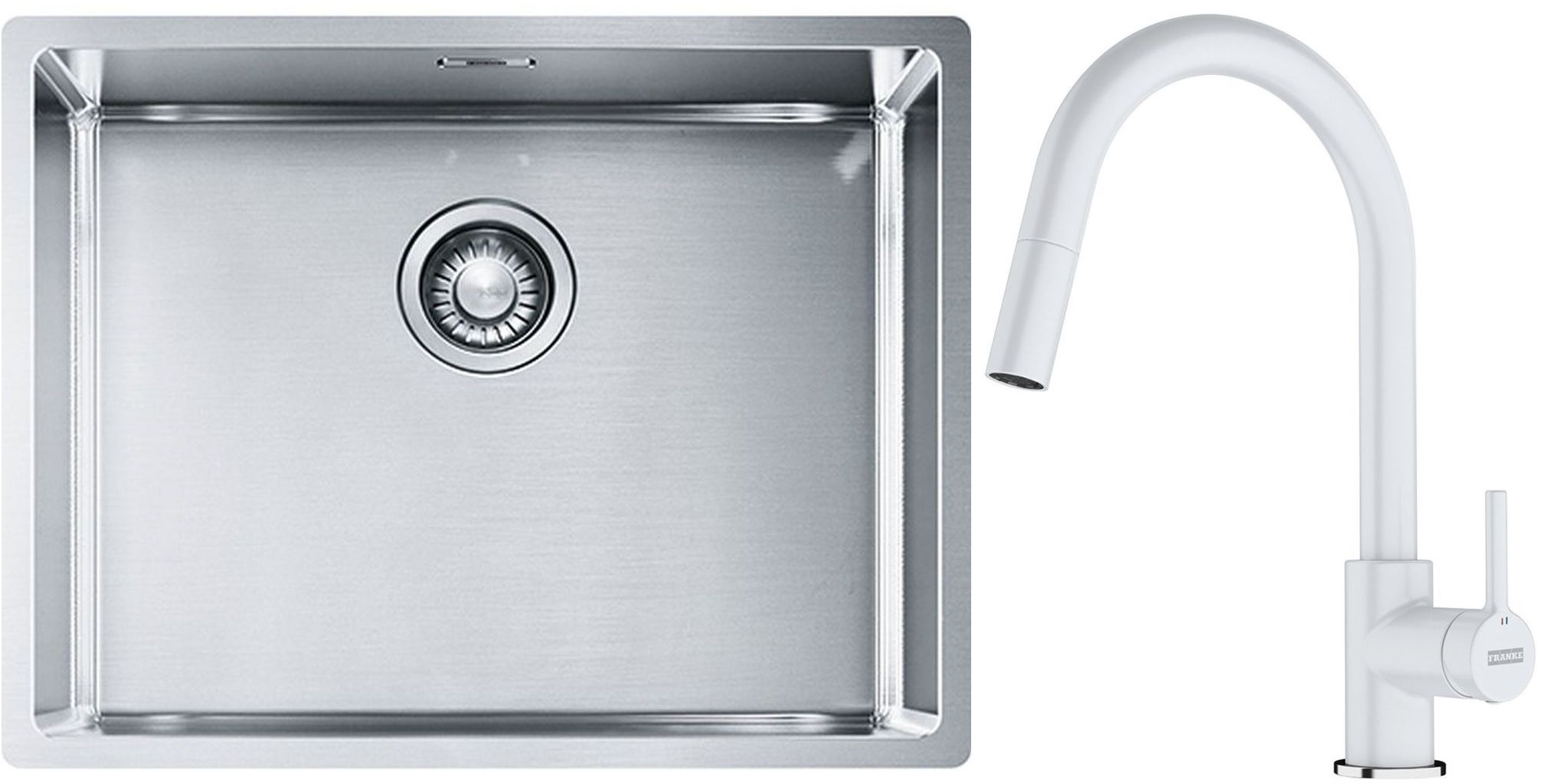 Set chiuveta din otel Franke Box 127.0453.660, baterie bucătărie Franke Lina 115.0626.081