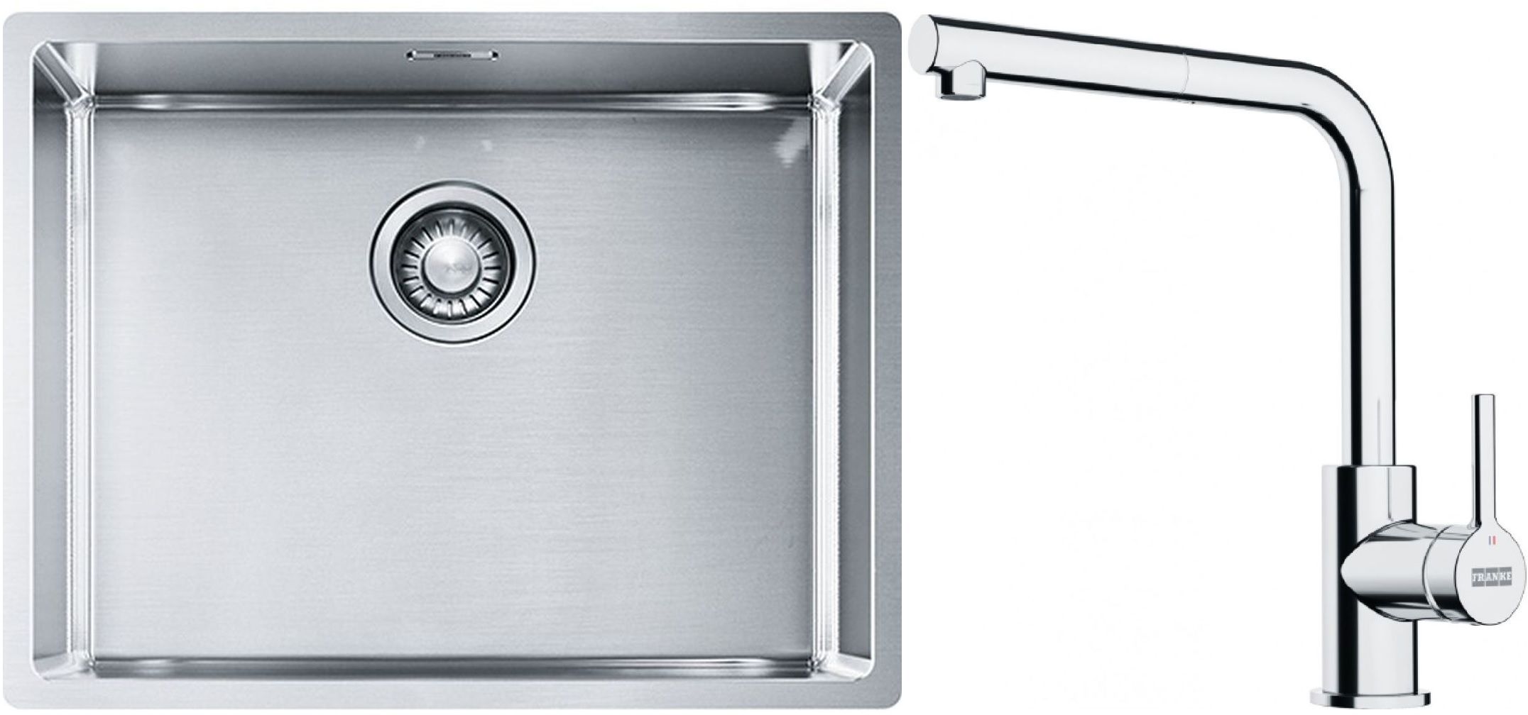 Set chiuveta din otel Franke Box 127.0453.660, baterie bucătărie Franke Lina 115.0712.420