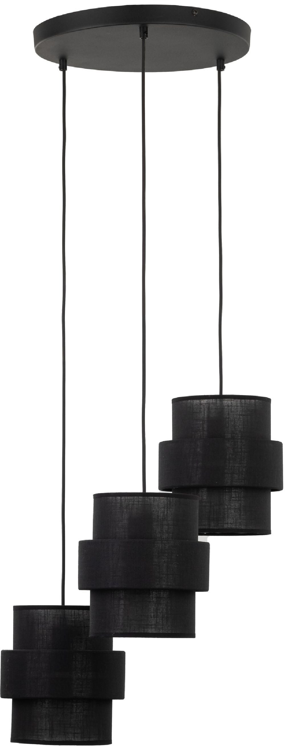 TK Lighting Calisto lampă suspendată 3x15 W negru 5981