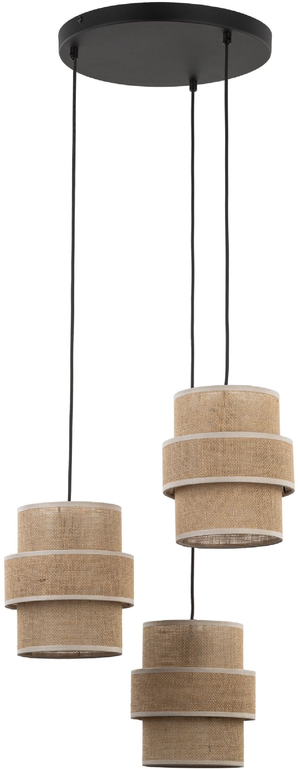 TK Lighting Calisto lampă suspendată 3x15 W bej 6098