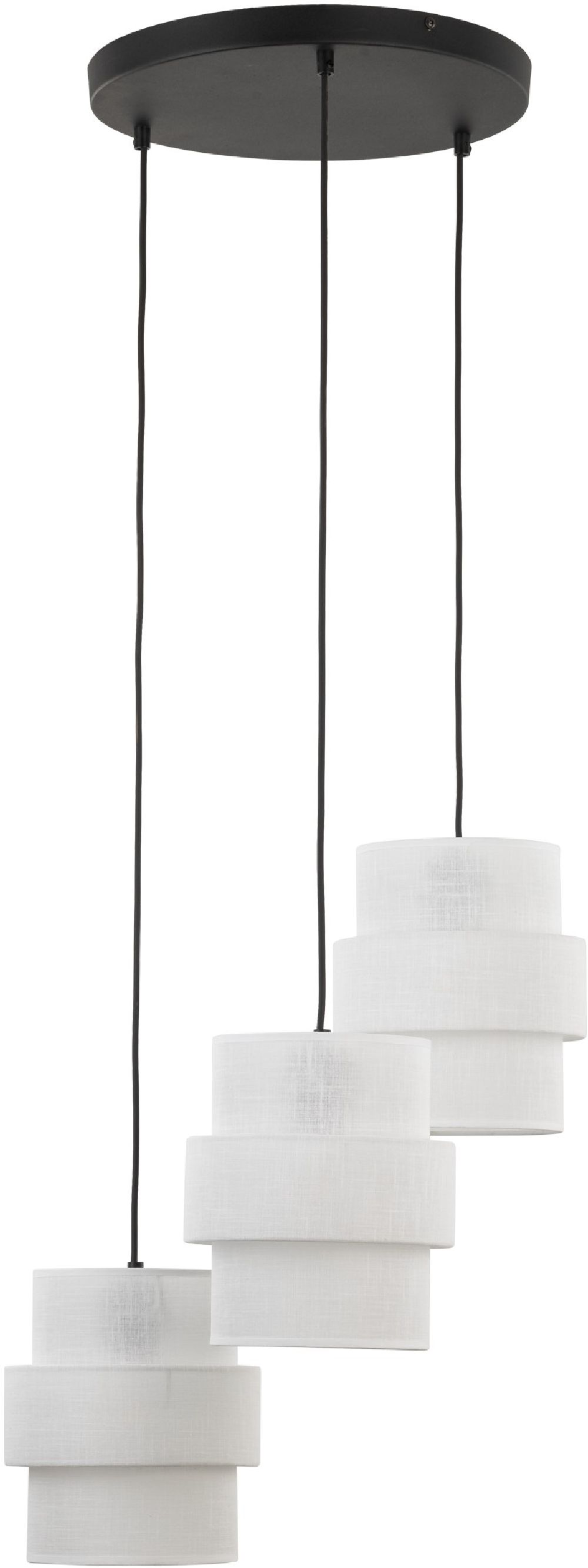 TK Lighting Calisto lampă suspendată 3x15 W alb 6018