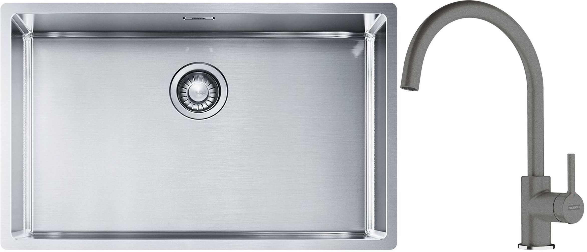 Set chiuveta din otel Franke Box 127.0453.658, baterie bucătărie Franke Lina 115.0626.022