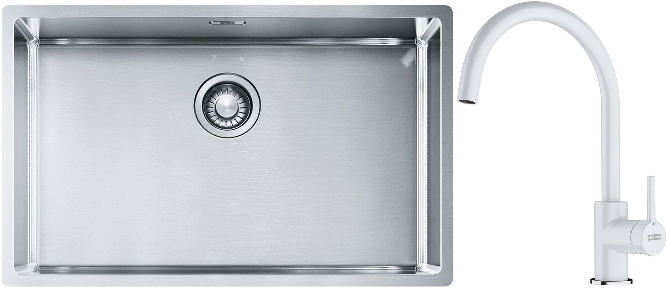 Set chiuveta din otel Franke Box 127.0453.658, baterie bucătărie Franke Lina 115.0626.024