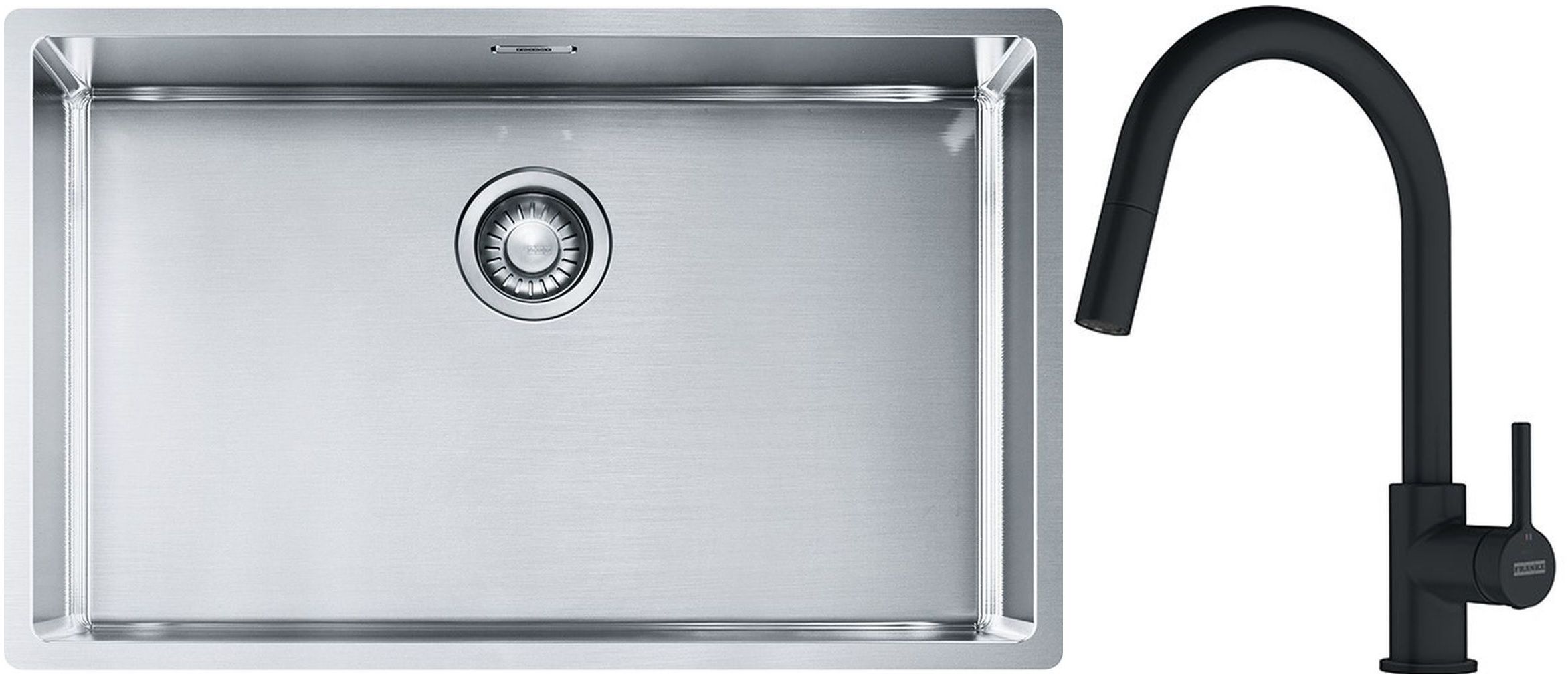 Set chiuveta din otel Franke Box 127.0453.658, baterie bucătărie Franke Lina 115.0626.053