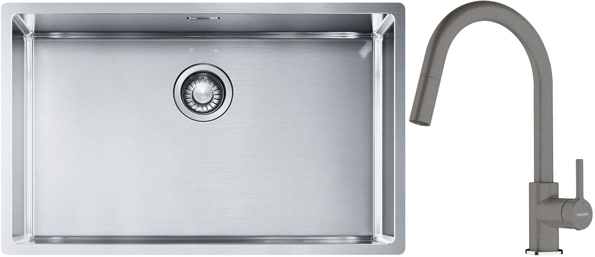 Set chiuveta din otel Franke Box 127.0453.658, baterie bucătărie Franke Lina 115.0626.057