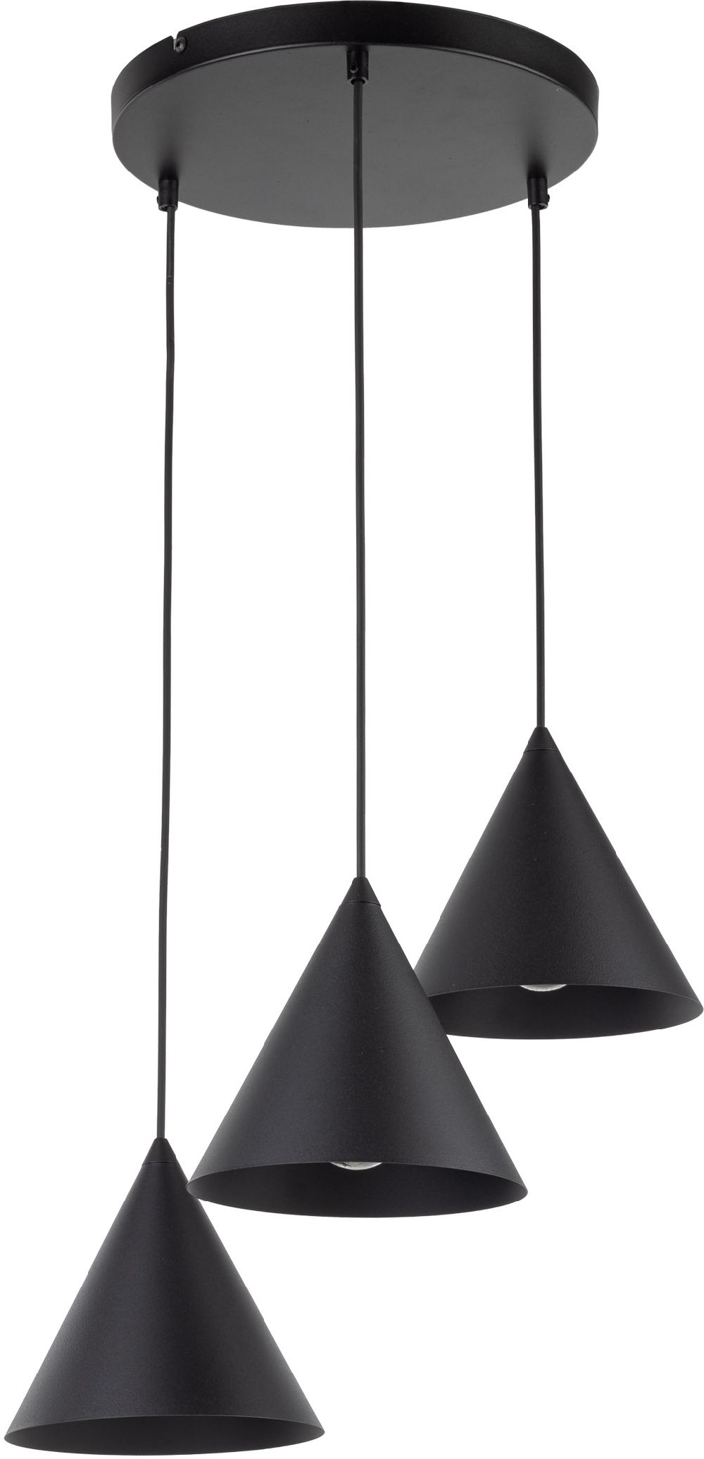 TK Lighting Cono lampă suspendată 3x15 W negru 10067