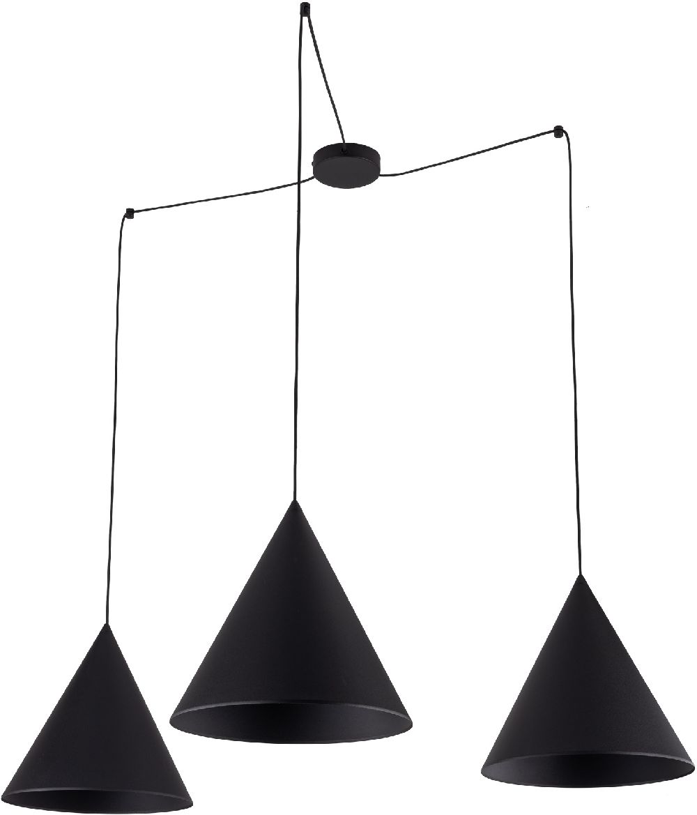 TK Lighting Cono lampă suspendată 3x15 W negru 6629