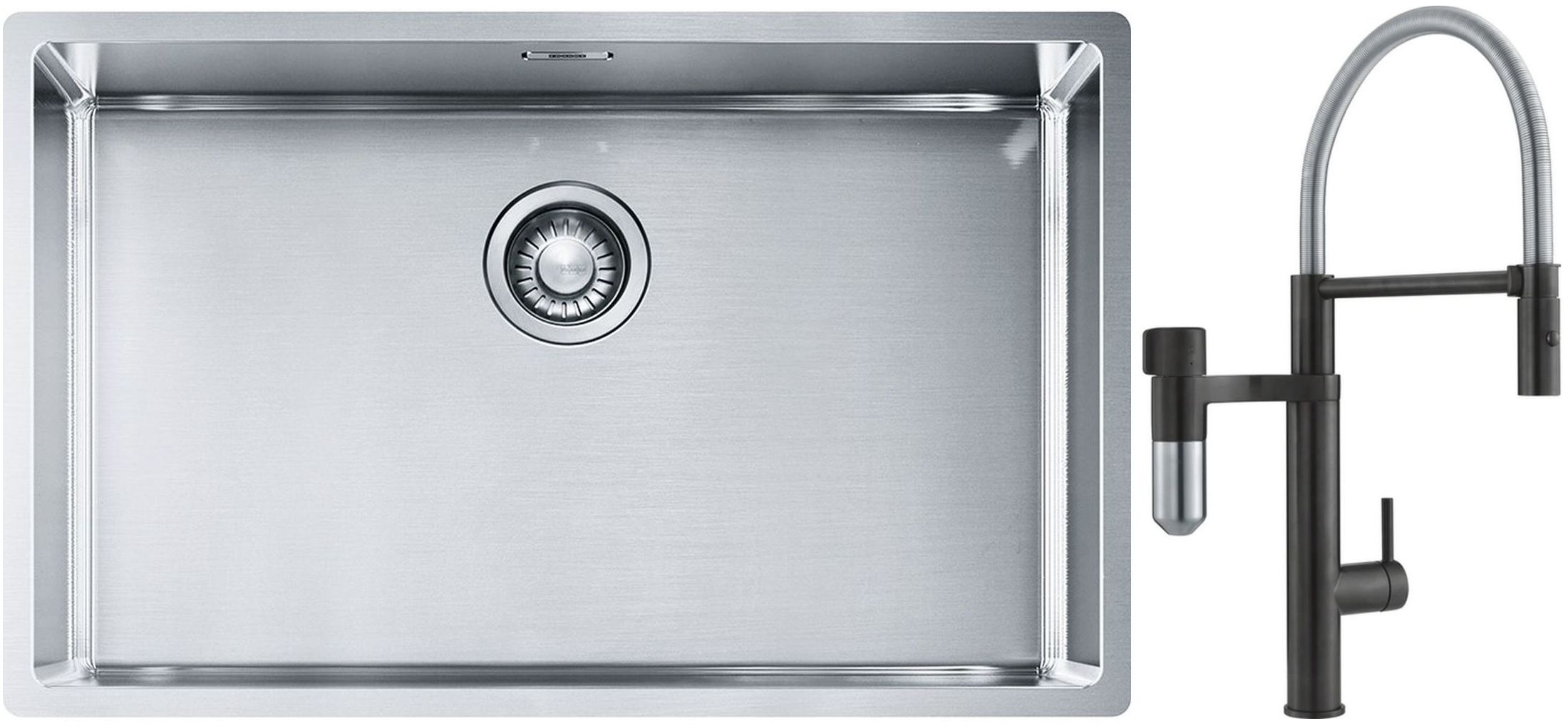 Set baterie bucătărie Franke Vital Semi-Pro 120.0621.313, chiuveta din otel Franke Box 127.0453.658