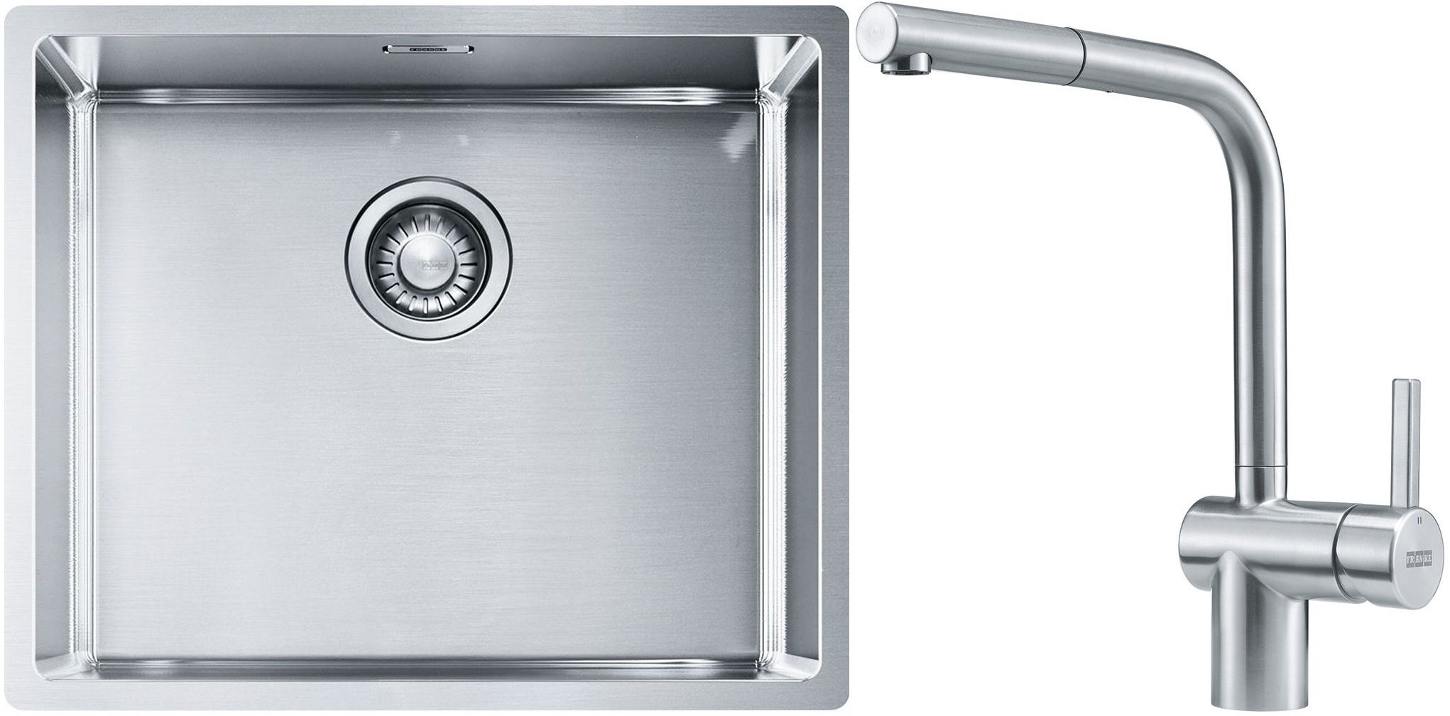 Set chiuveta din otel Franke Box 127.0453.656, baterie bucătărie Franke Atlas 115.0521.439