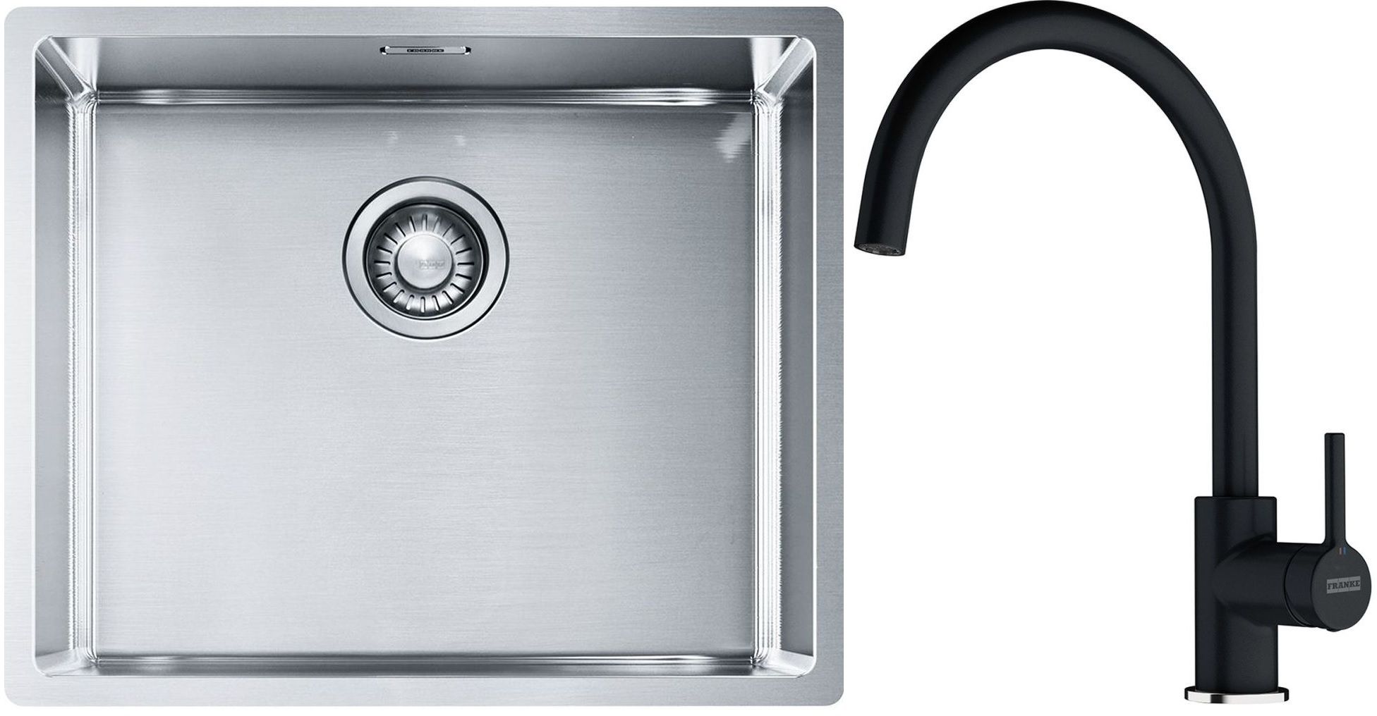 Set chiuveta din otel Franke Box 127.0453.656, baterie bucătărie Franke Lina 115.0626.020