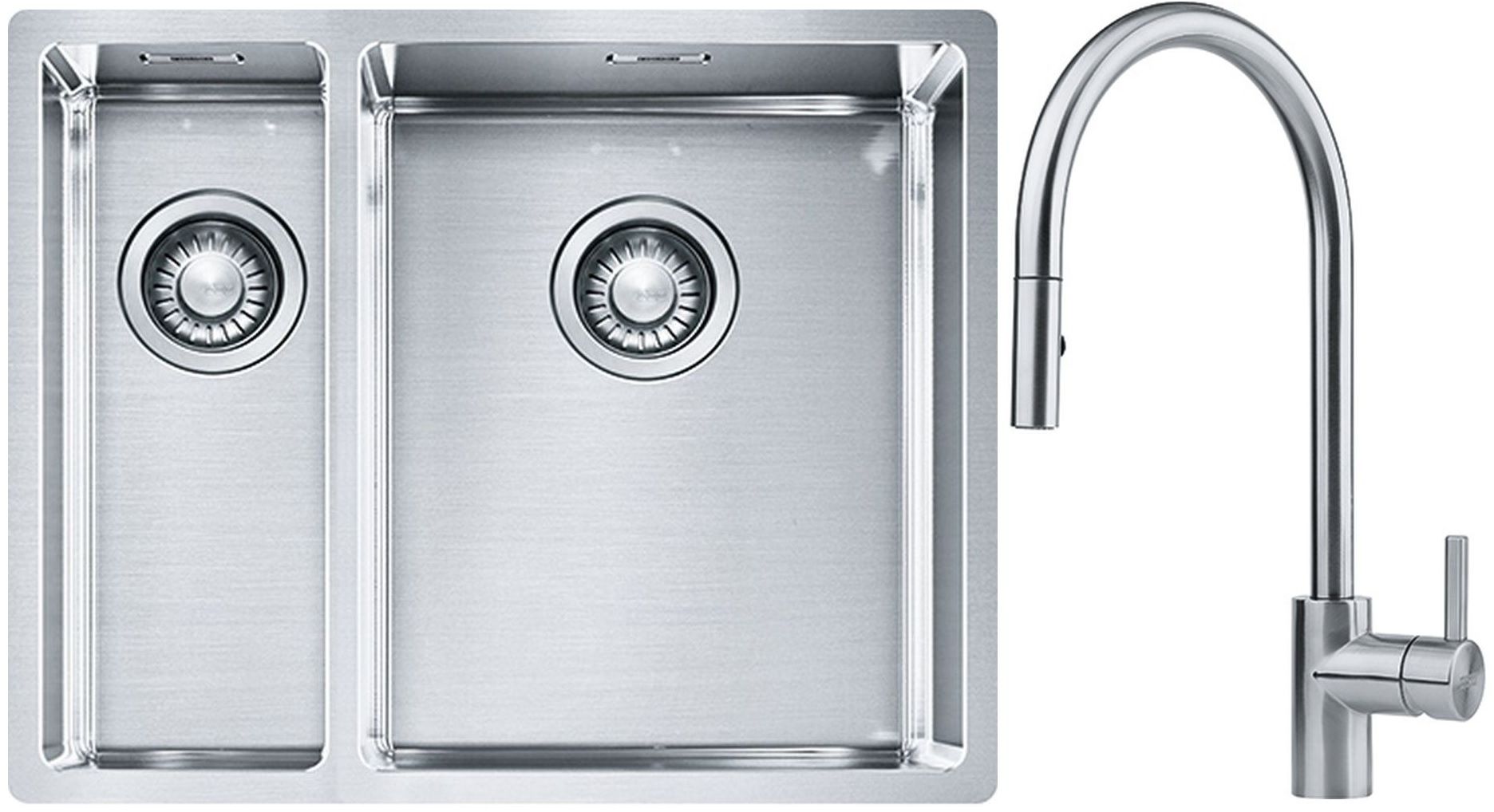 Set chiuveta din otel Franke Box 127.0369.916, baterie bucătărie Franke Eos 115.0590.045