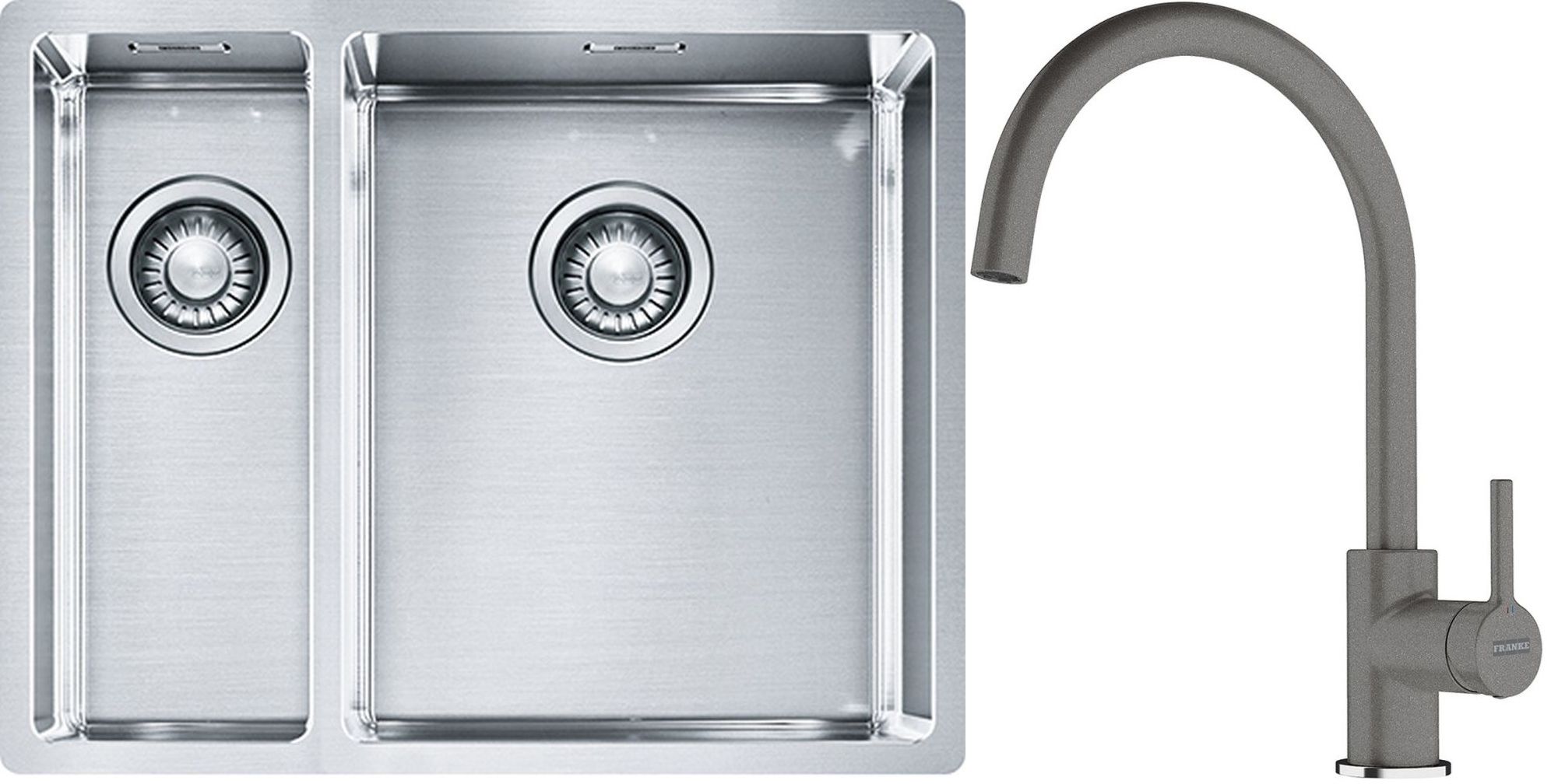 Set chiuveta din otel Franke Box 127.0369.916, baterie bucătărie Franke Lina 115.0626.022