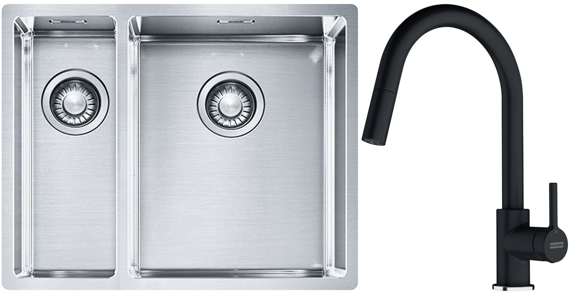 Set chiuveta din otel Franke Box 127.0369.916, baterie bucătărie Franke Lina 115.0626.055
