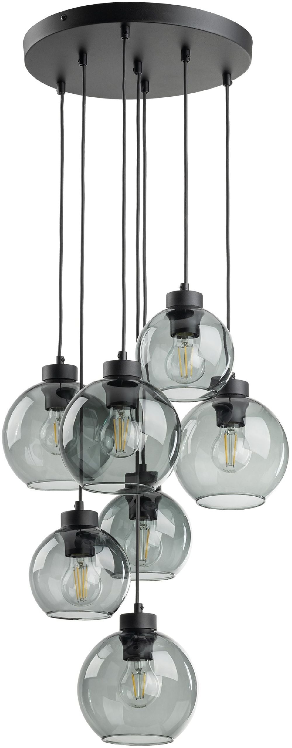 TK Lighting Cubus lampă suspendată x15 W negru 10207