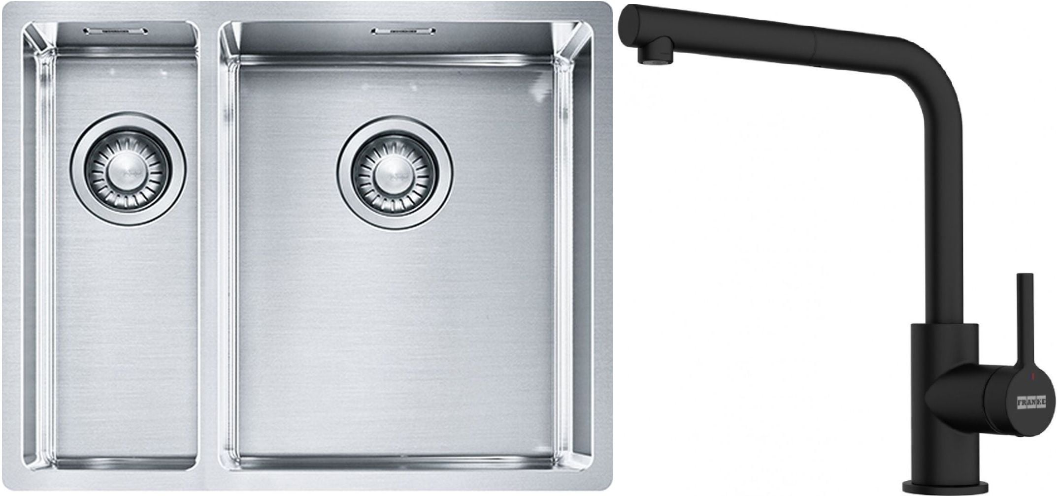 Set chiuveta din otel Franke Box 127.0369.916, baterie bucătărie Franke Lina 115.0712.435