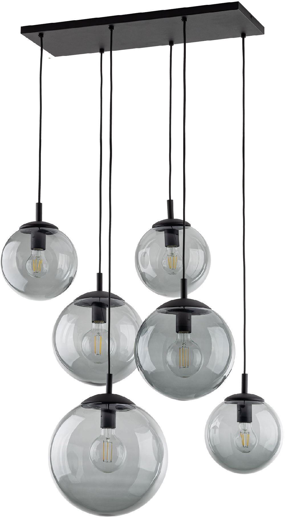 TK Lighting Esme lampă suspendată 6x15 W grafit 5384