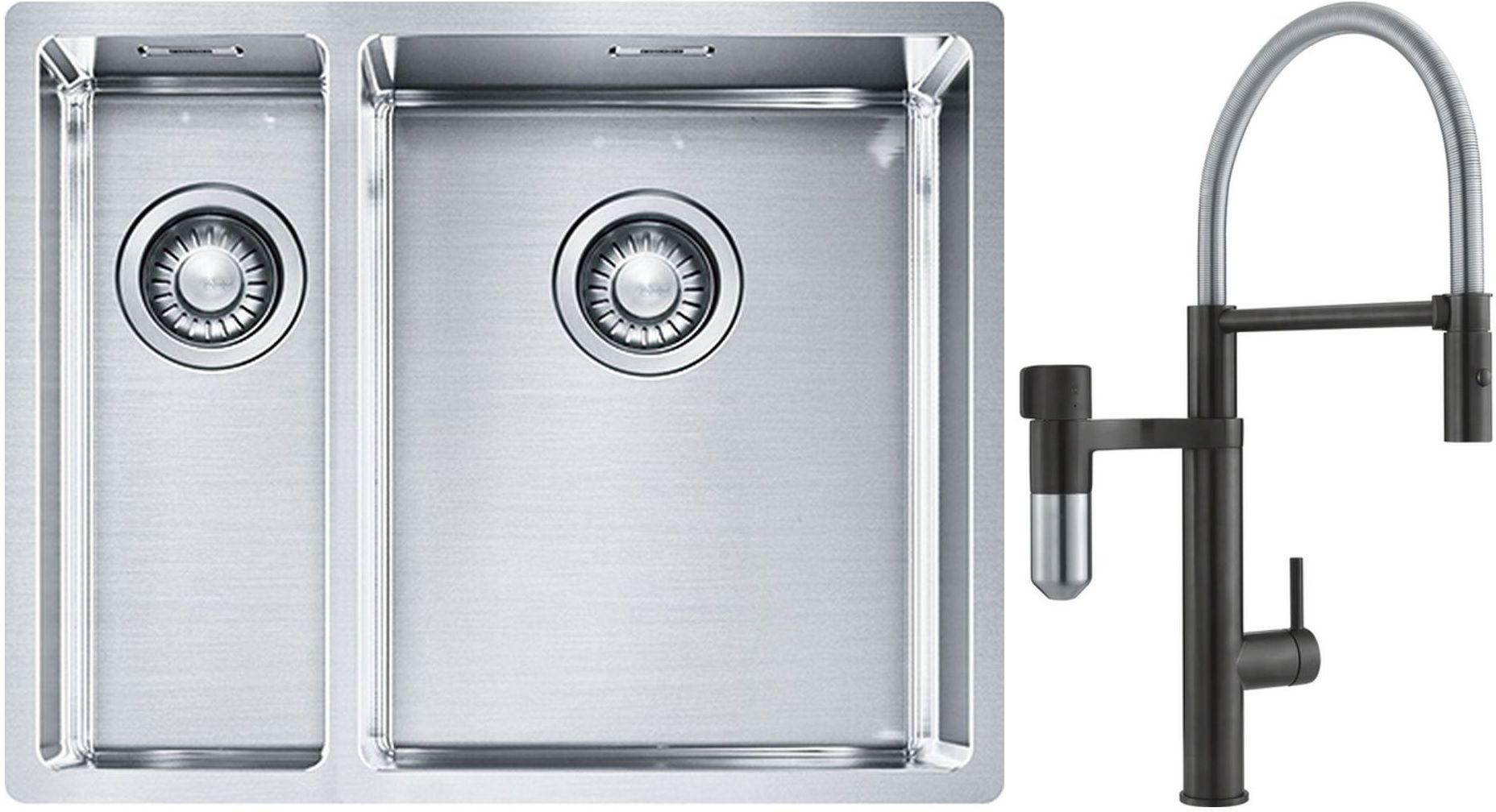 Set baterie bucătărie Franke Vital Semi-Pro 120.0621.313, chiuveta din otel Franke Box 127.0369.916