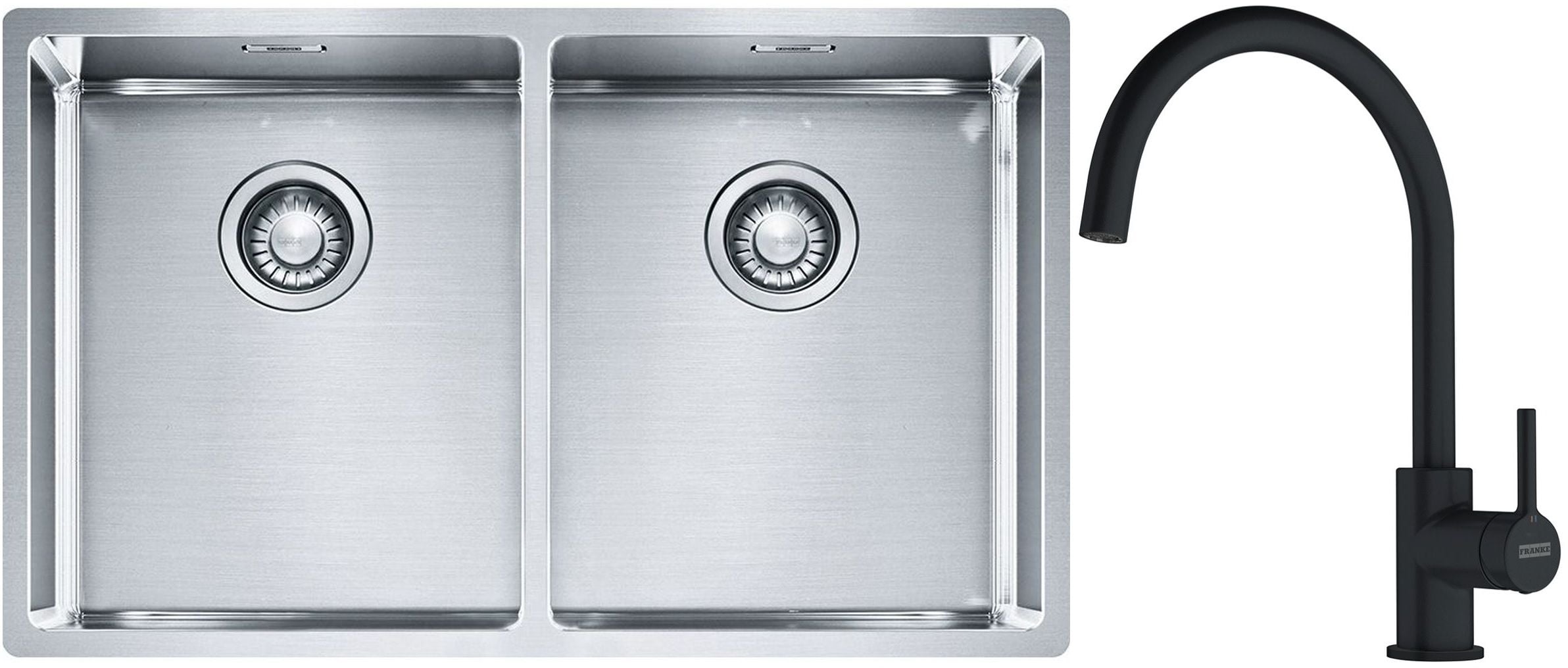 Set chiuveta din otel Franke Box 127.0370.188, baterie bucătărie Franke Lina 115.0626.019