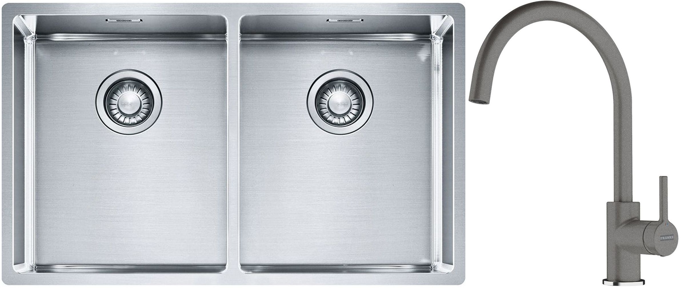 Set chiuveta din otel Franke Box 127.0370.188, baterie bucătărie Franke Lina 115.0626.022