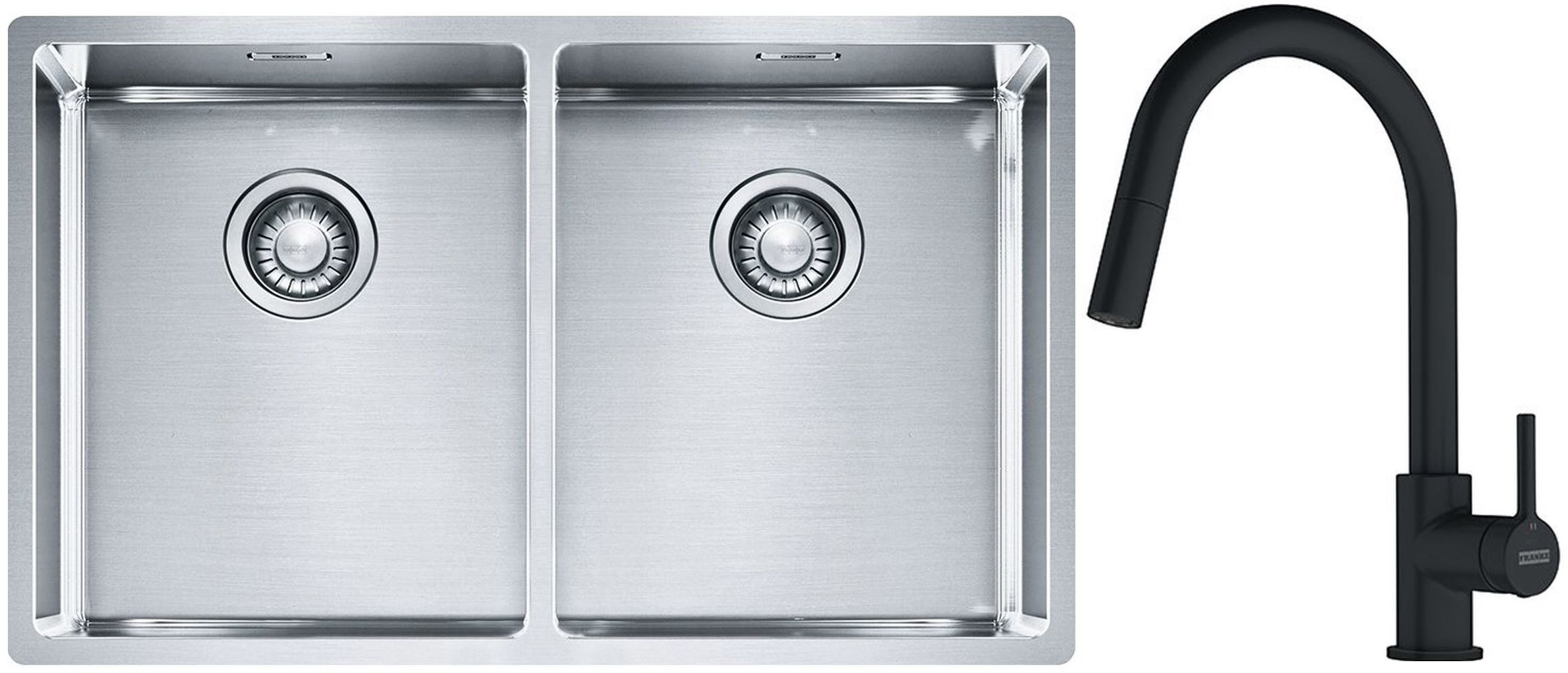 Set chiuveta din otel Franke Box 127.0370.188, baterie bucătărie Franke Lina 115.0626.053