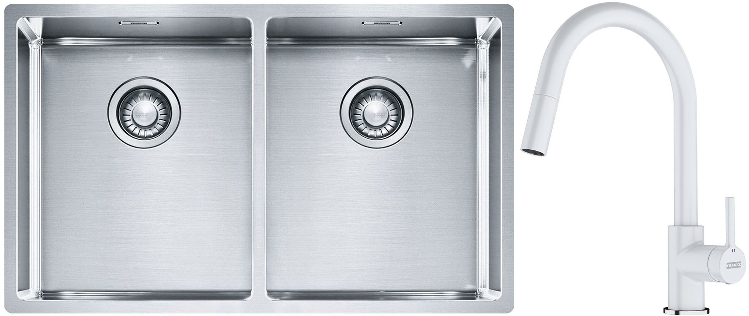 Set chiuveta din otel Franke Box 127.0370.188, baterie bucătărie Franke Lina 115.0626.081