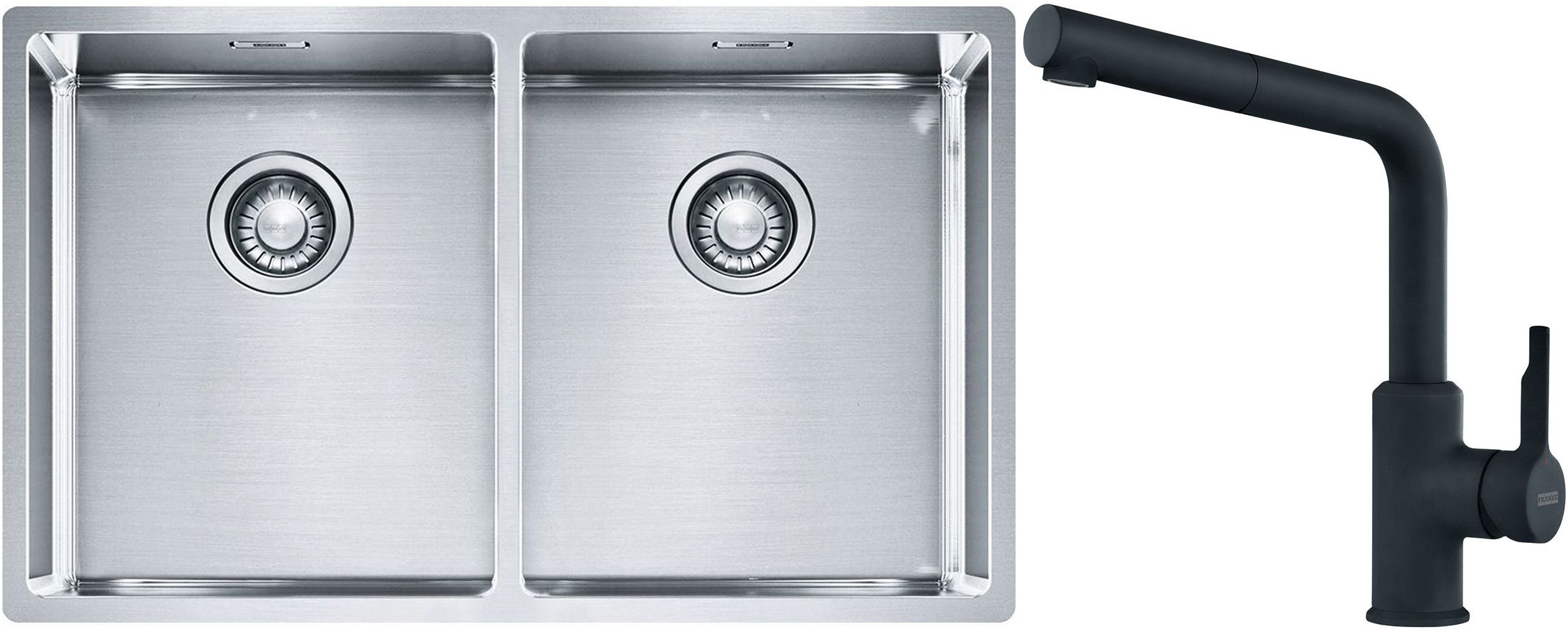 Set chiuveta din otel Franke Box 127.0370.188, baterie bucătărie Franke Urban 115.0627.523