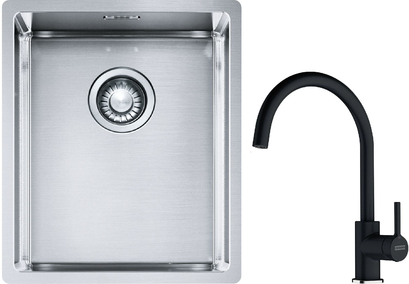 Set chiuveta din otel Franke Box 127.0453.653, baterie bucătărie Franke Lina 115.0626.020