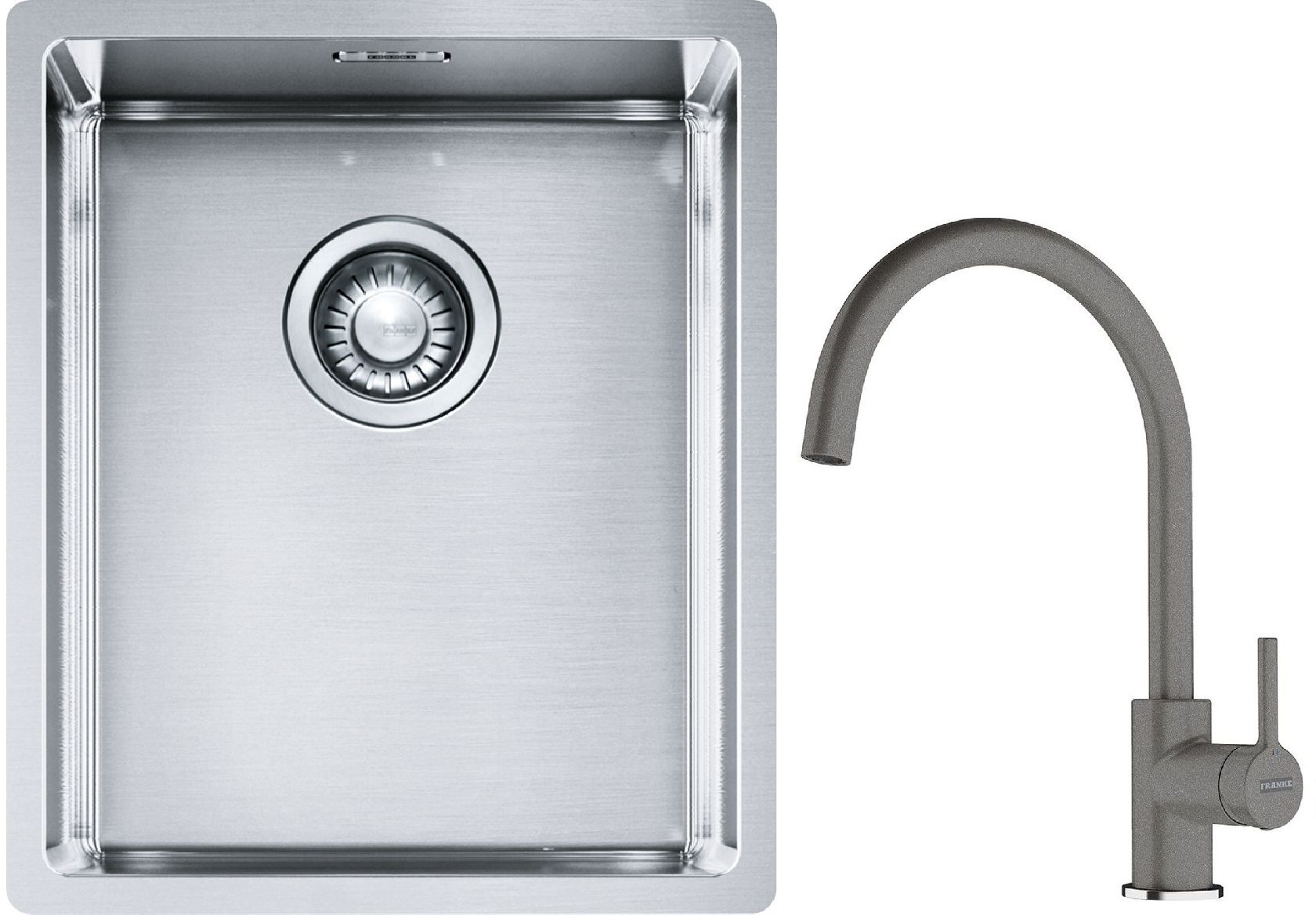 Set chiuveta din otel Franke Box 127.0453.653, baterie bucătărie Franke Lina 115.0626.022