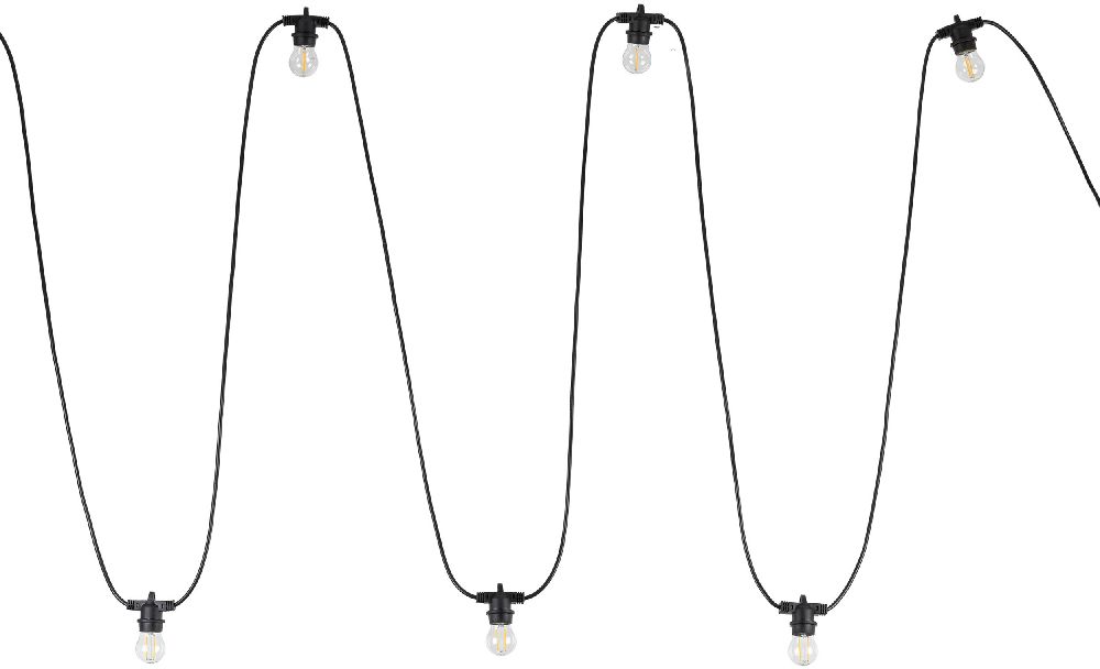 TK Lighting Girlanda ghirlandă exterioară x15 W negru 10183