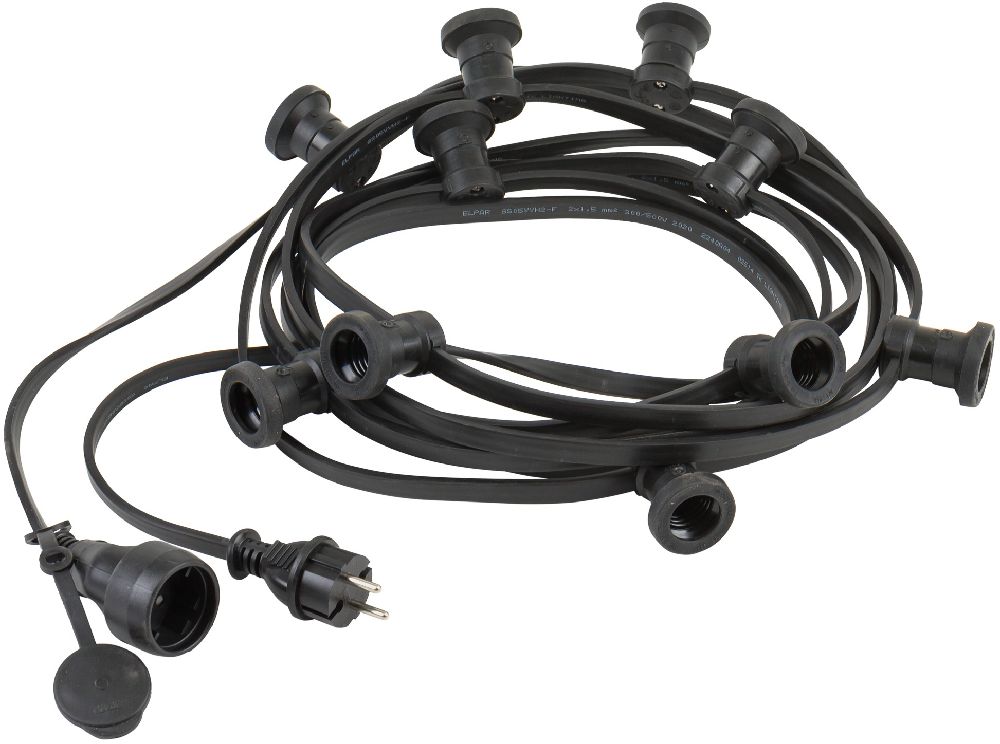 TK Lighting Girlanda ghirlandă exterioară x15 W negru 4341
