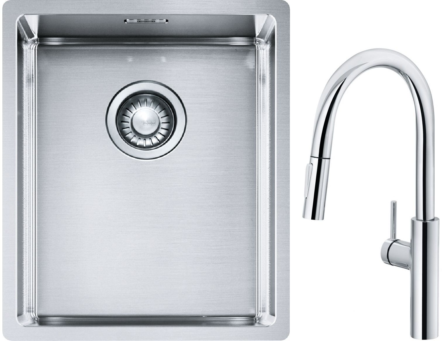 Set baterie bucătărie Franke Pescara L Slide-In 115.0538.940, chiuveta din otel Franke Box 127.0453.653