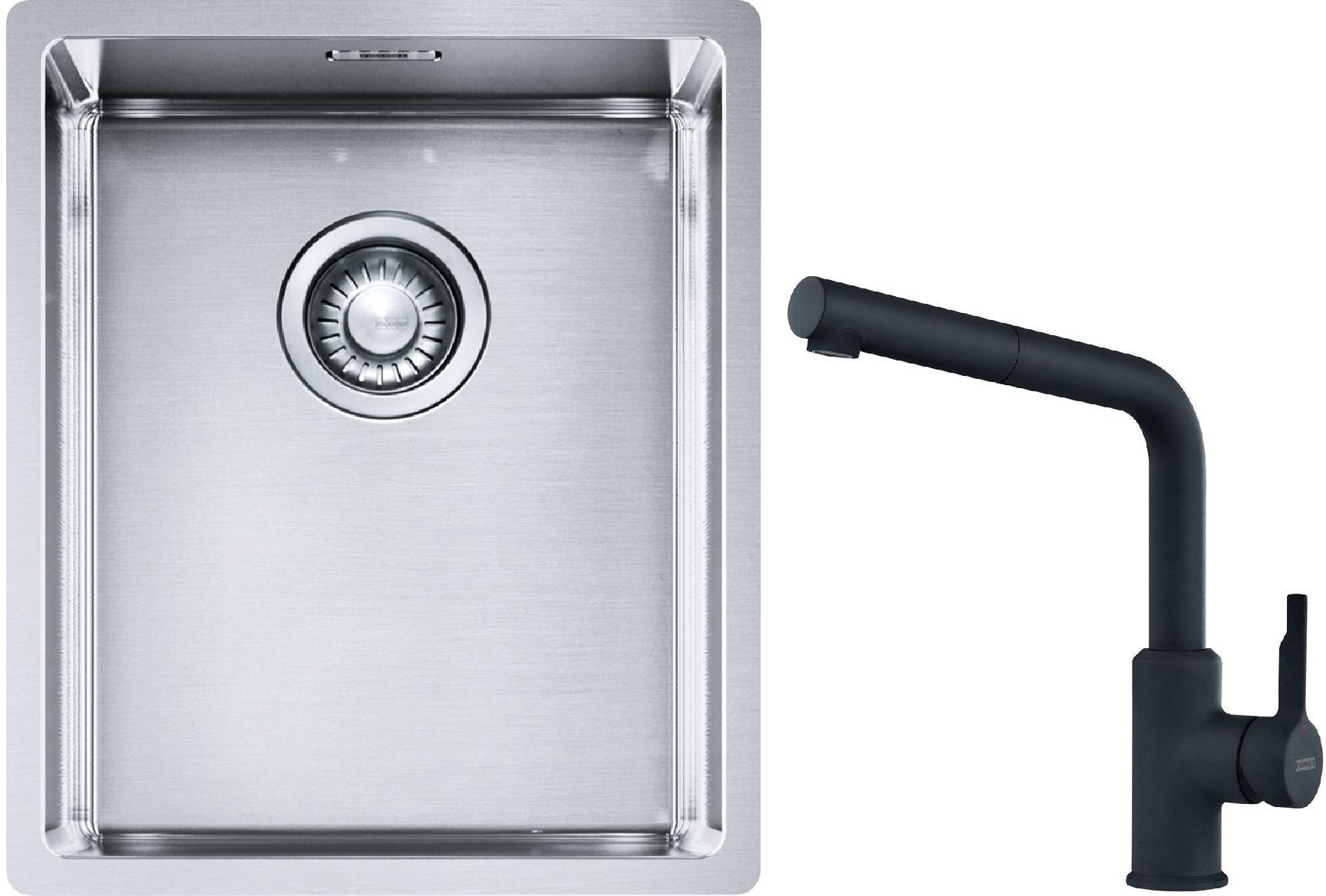 Set chiuveta din otel Franke Box 127.0453.653, baterie bucătărie Franke Urban 115.0627.523